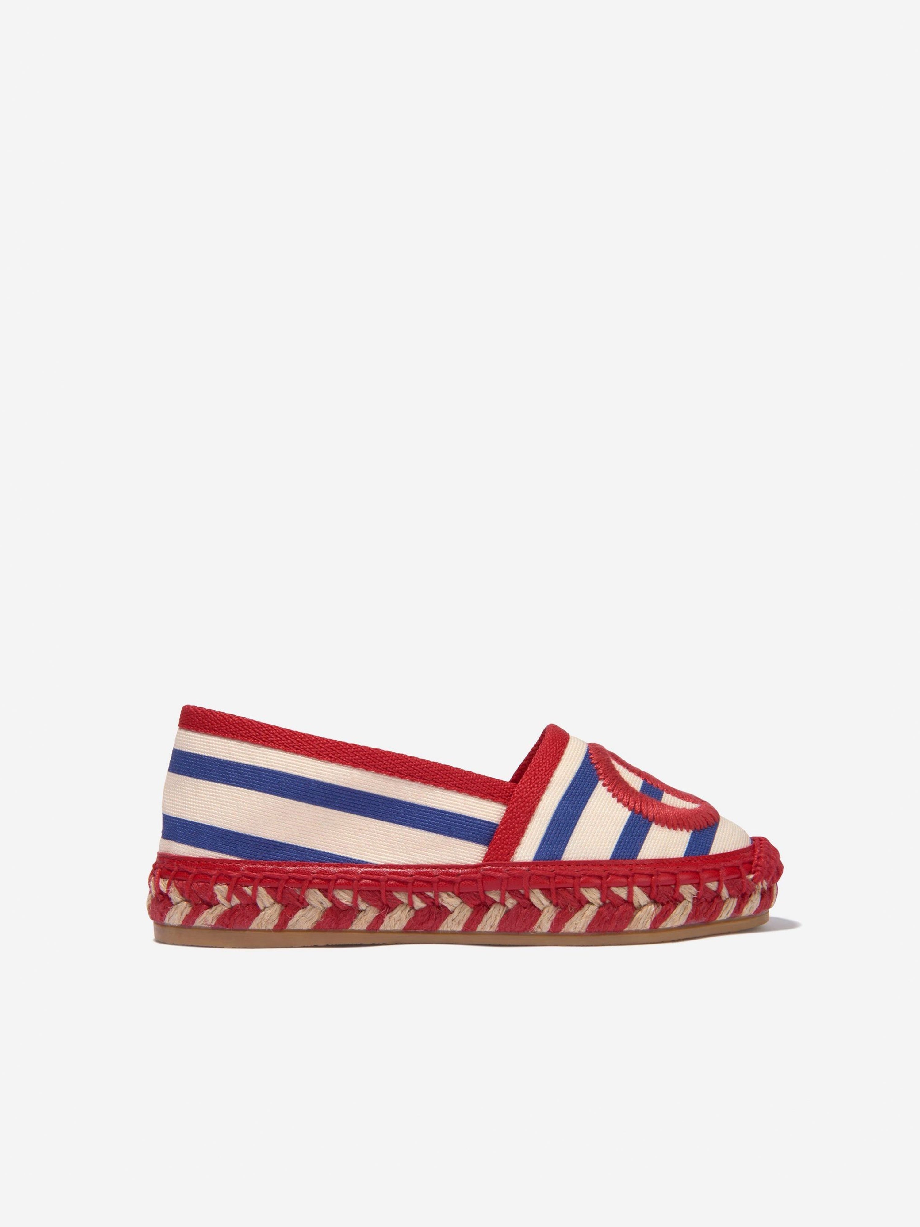 Girls Striped GG Espadrilles