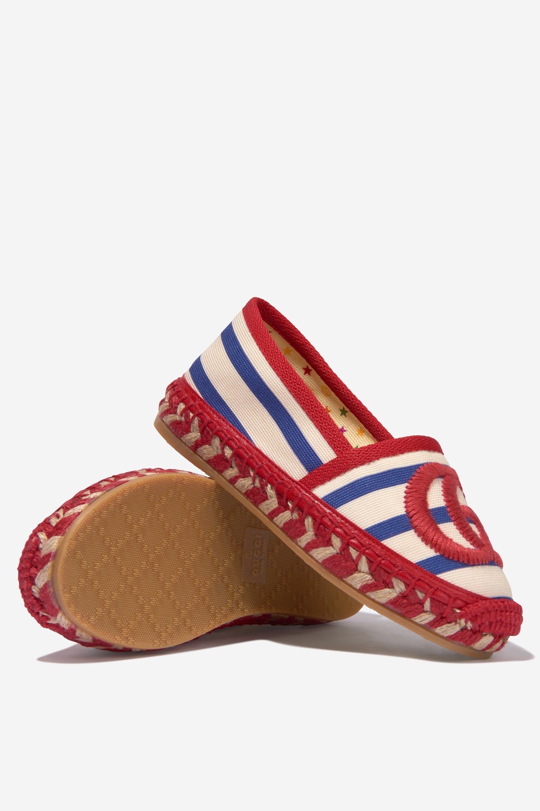 Girls Striped GG Espadrilles