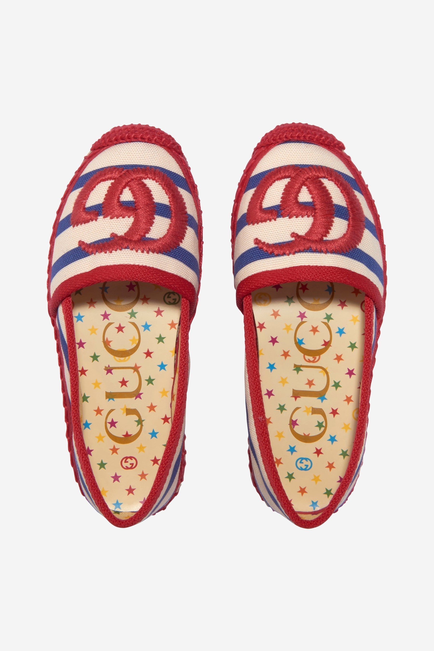 Girls Striped GG Espadrilles