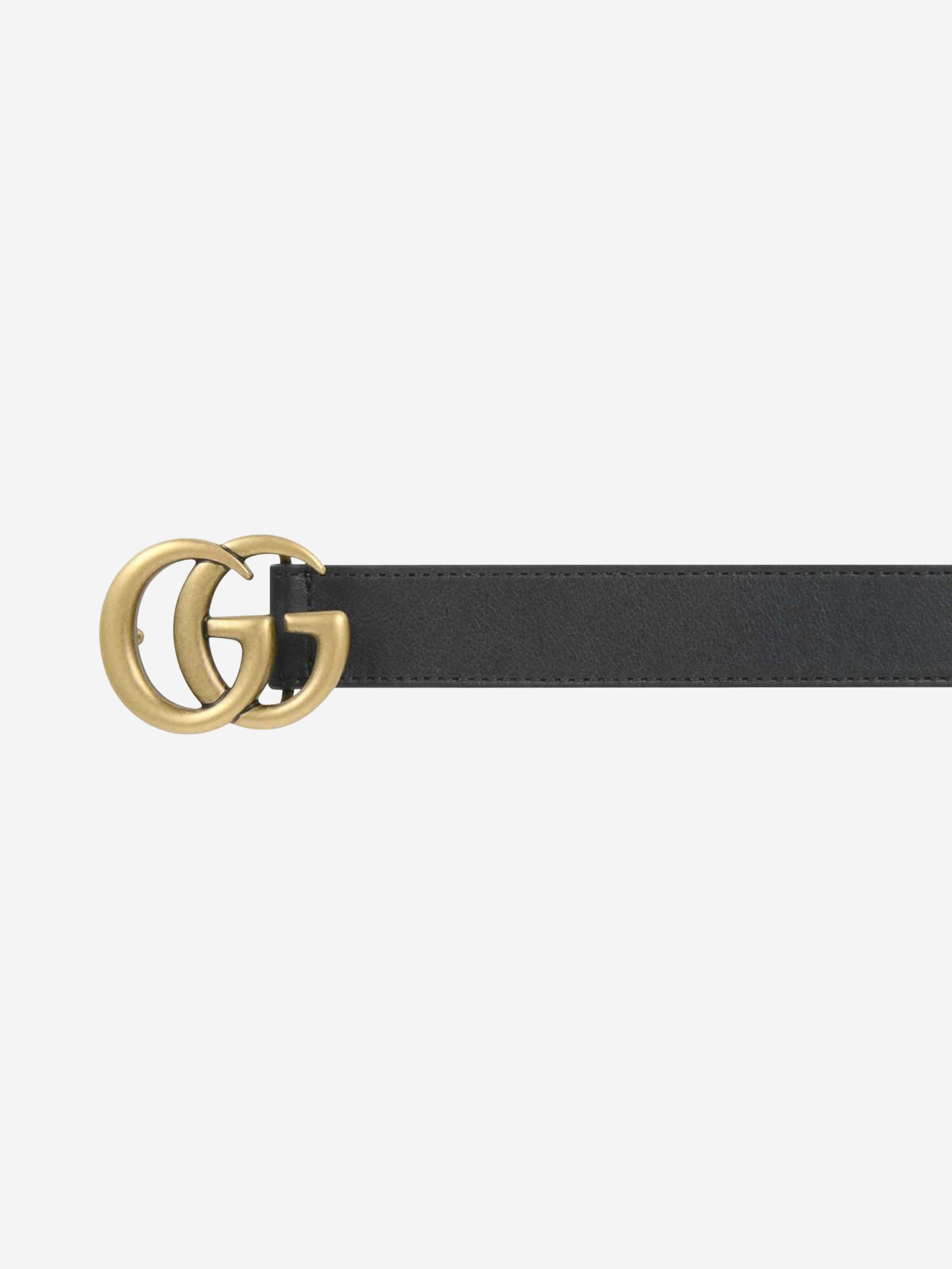 Kids Leather GG Buckle Belt