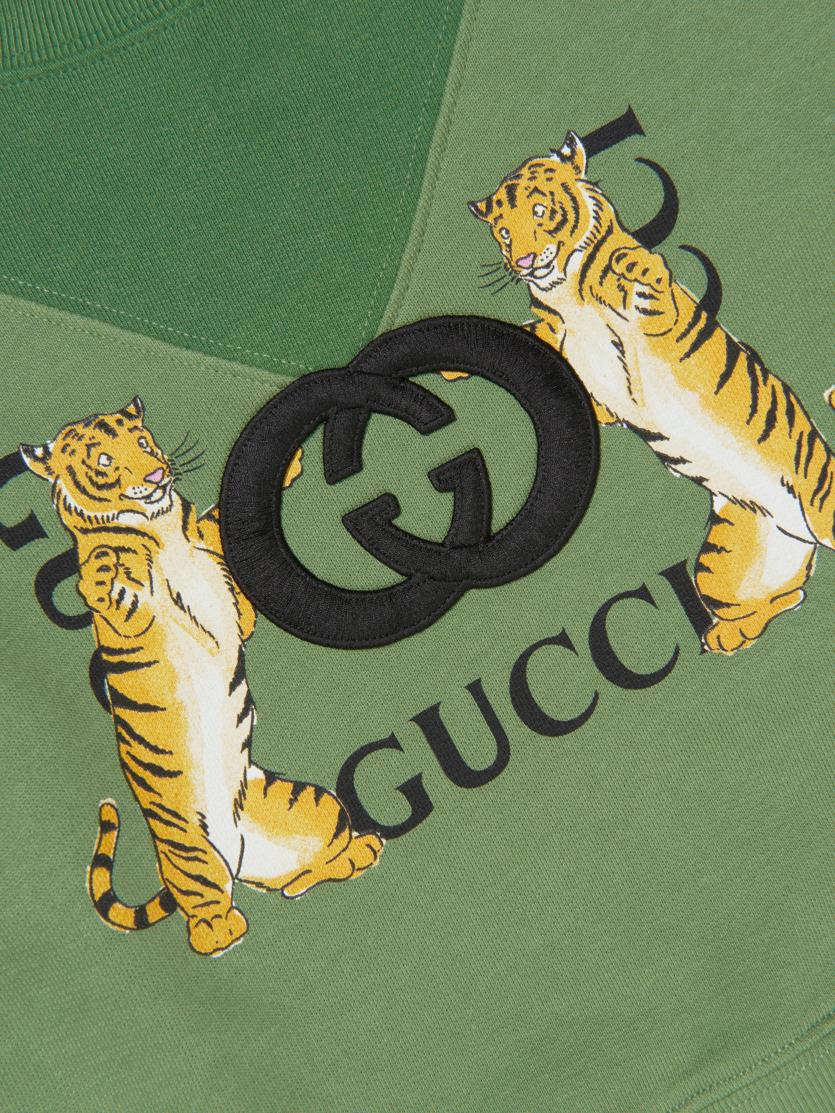 Kids Tiger Logo Sweatshirt in Green