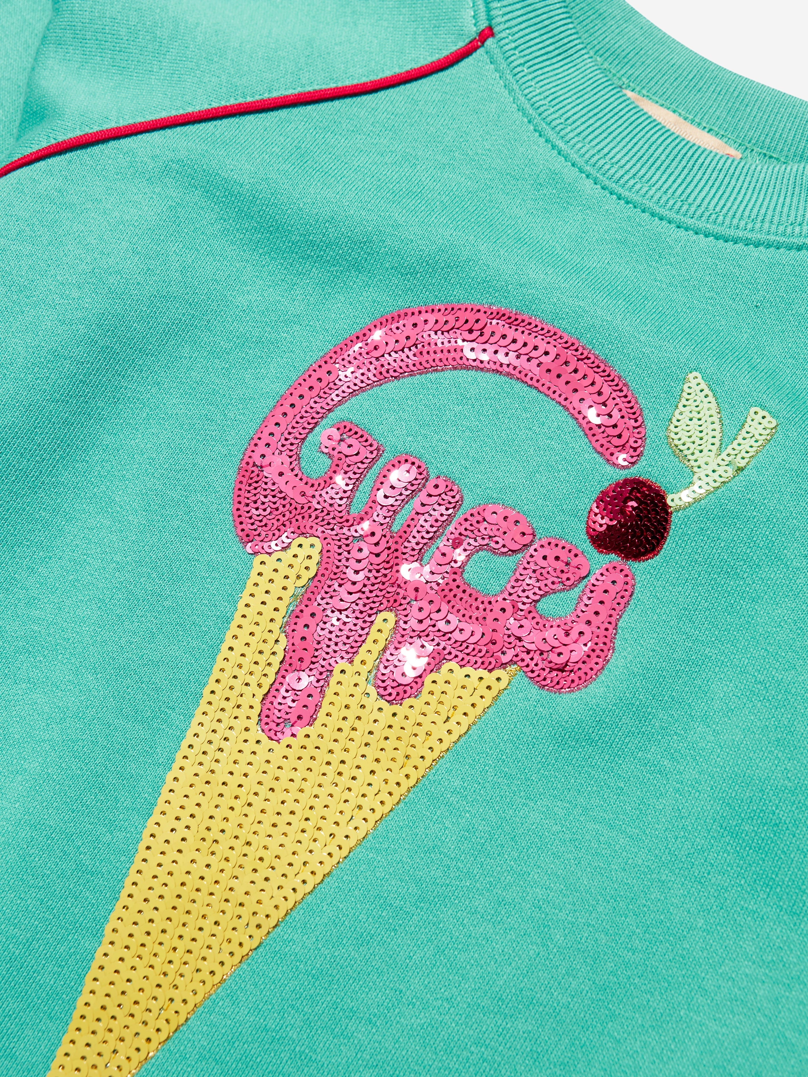 Girls Ice Cream Sweatshirt in Turquoise