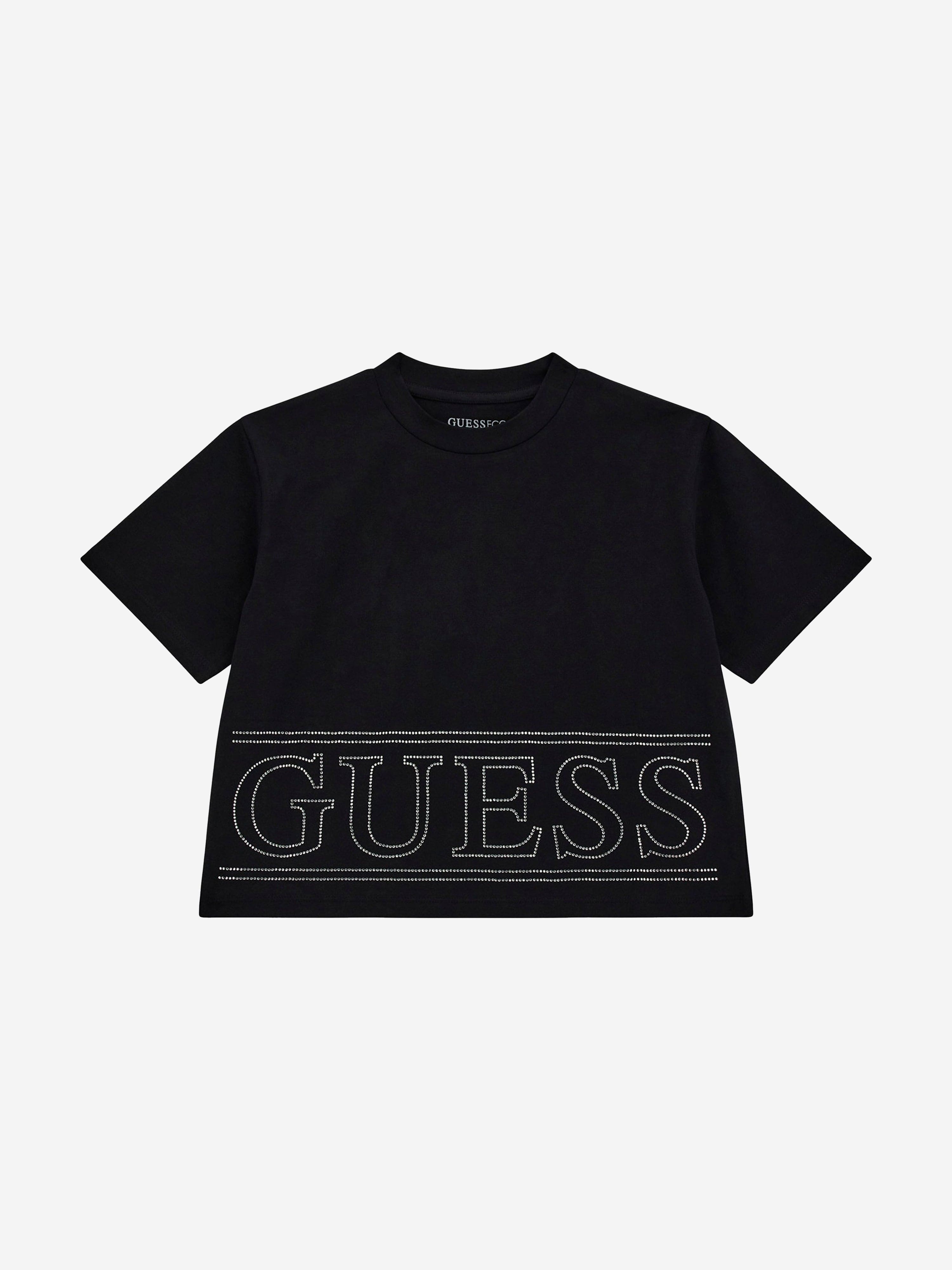 Guess Girls Logo T-Shirt in Black
