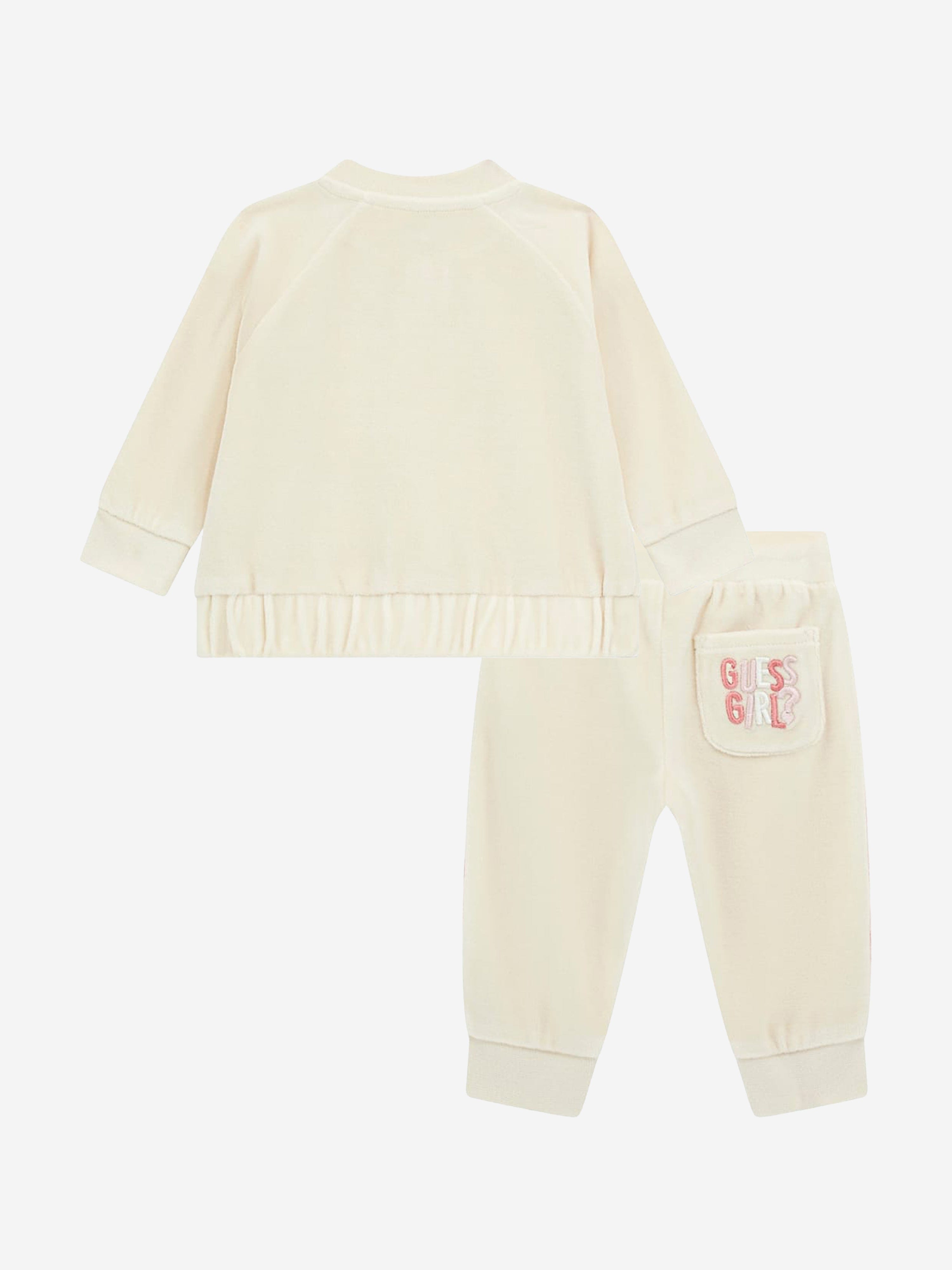 Guess Baby Girls Chenille Tracksuit in Ivory