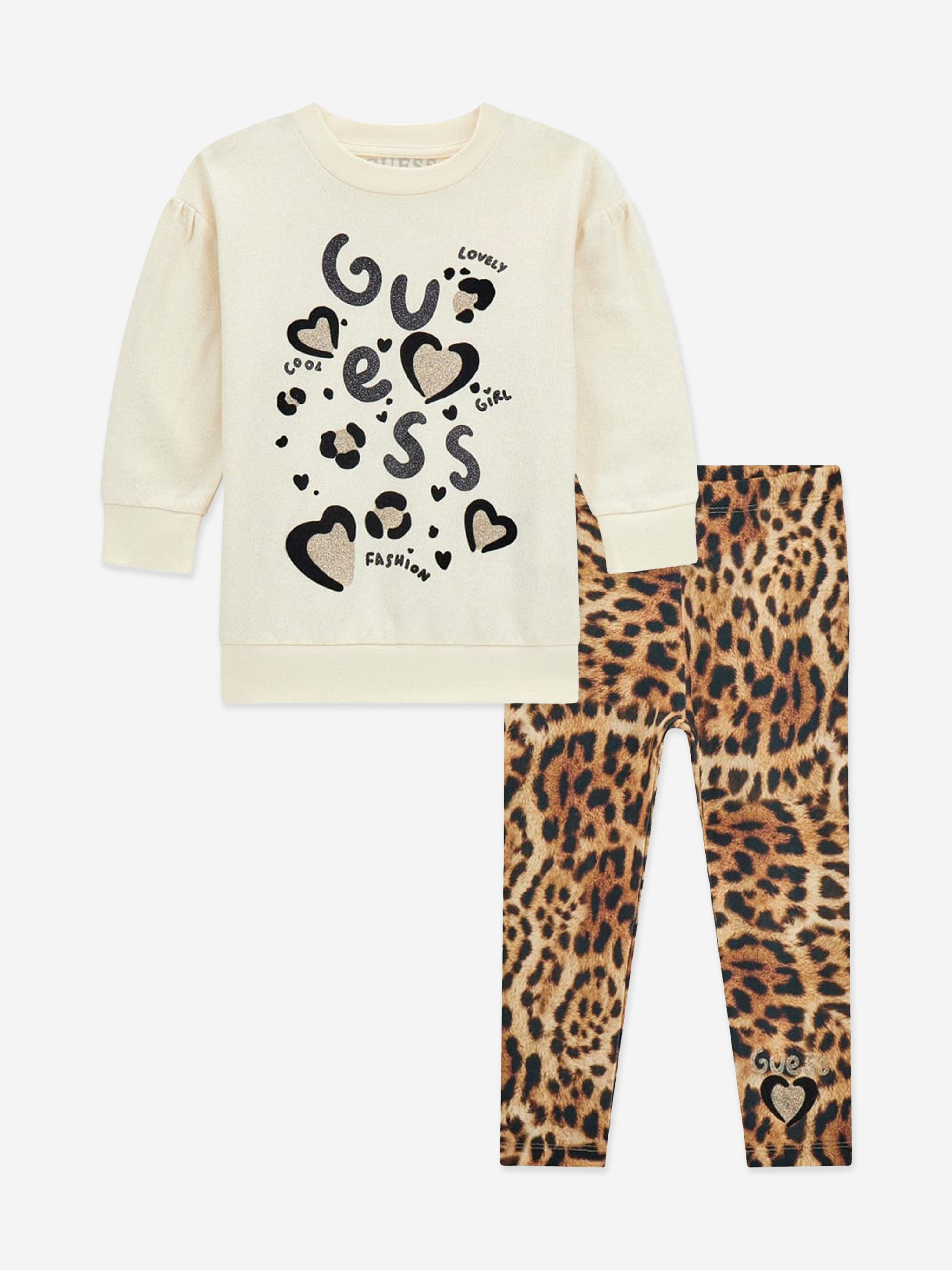 Girls Sweater And Leggings Set in Multicolour