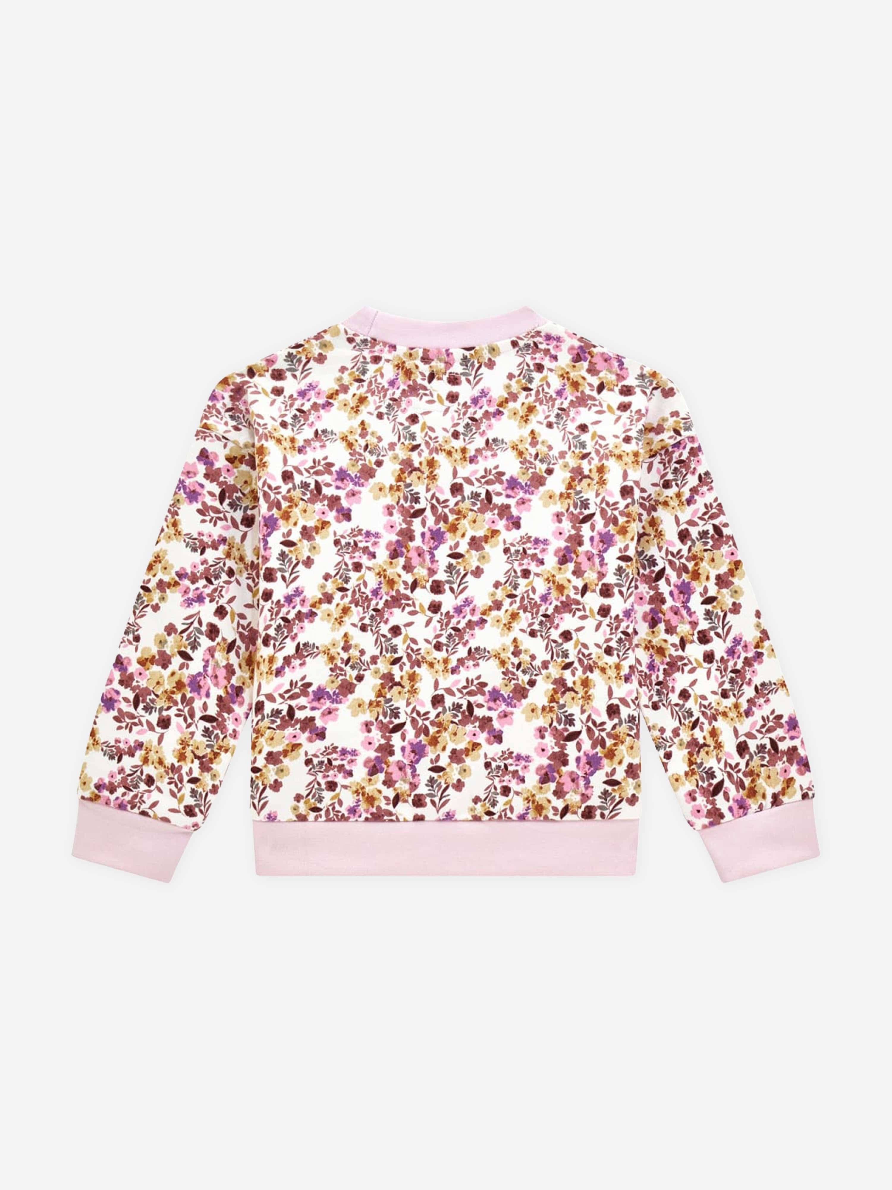 Girls Floral Logo Sweatshirt in Multicolour