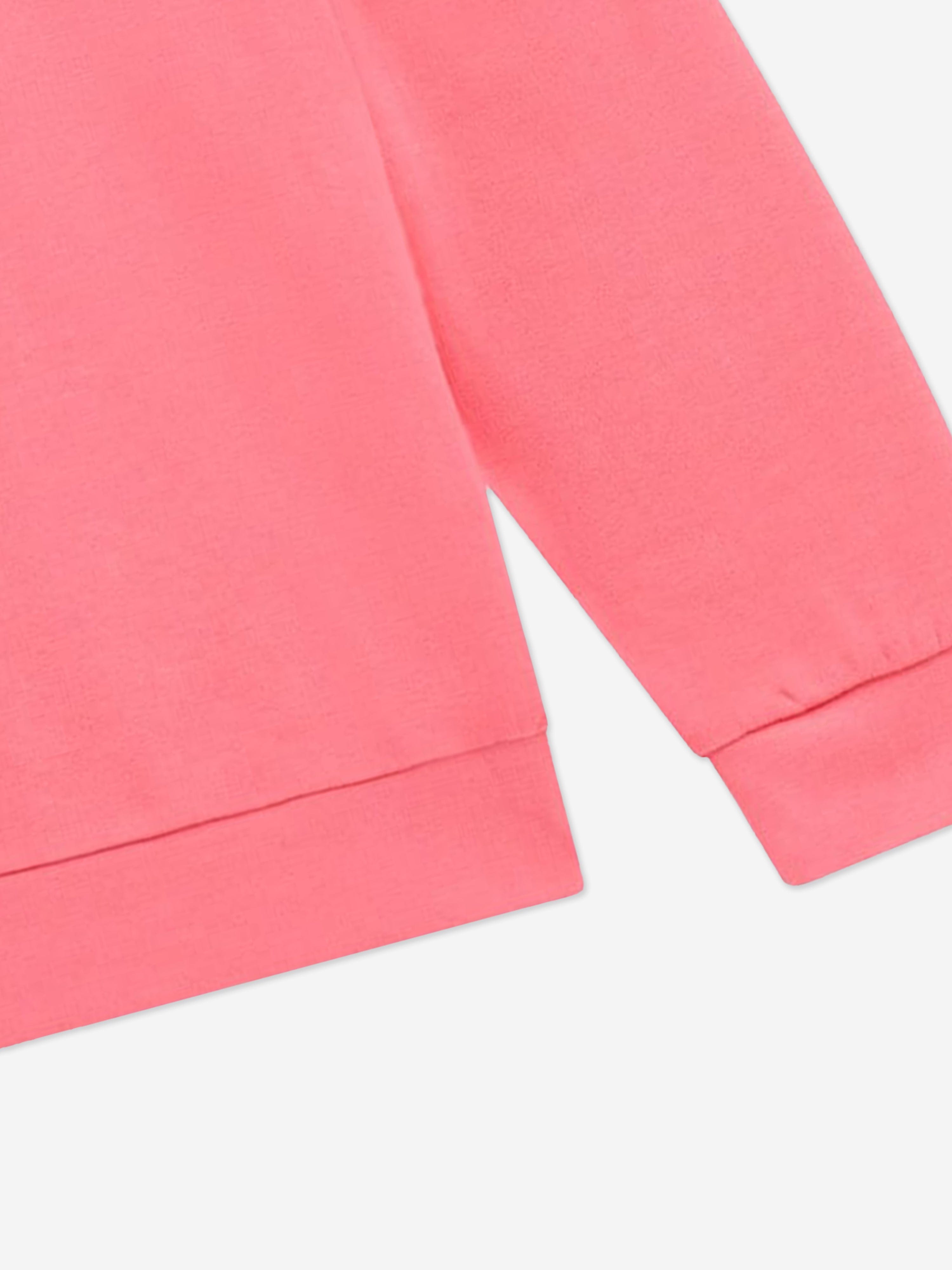 Girls Logo Zip Up Top in Pink