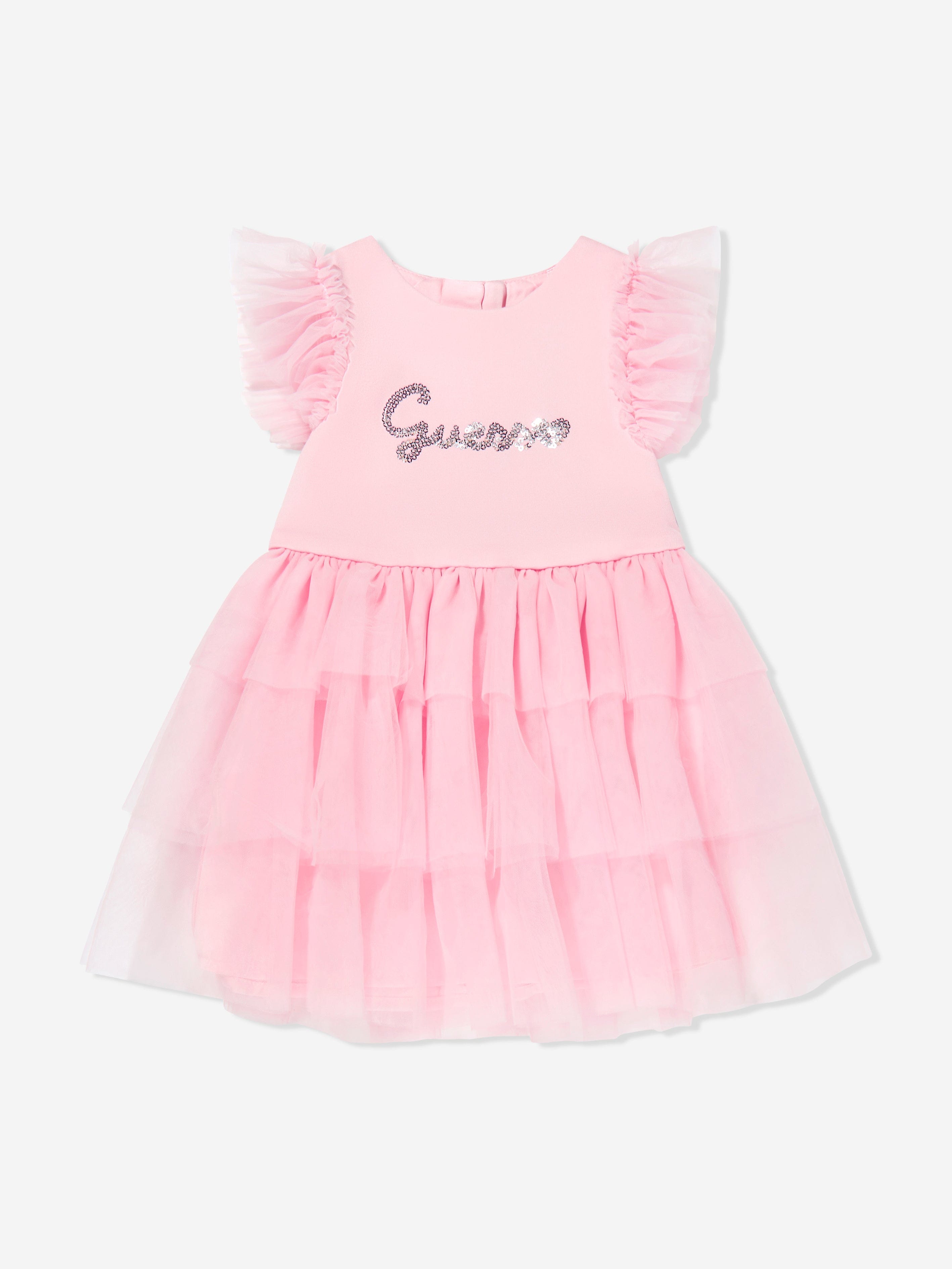 Baby Girls Tulle Dress with Knickers in Pink