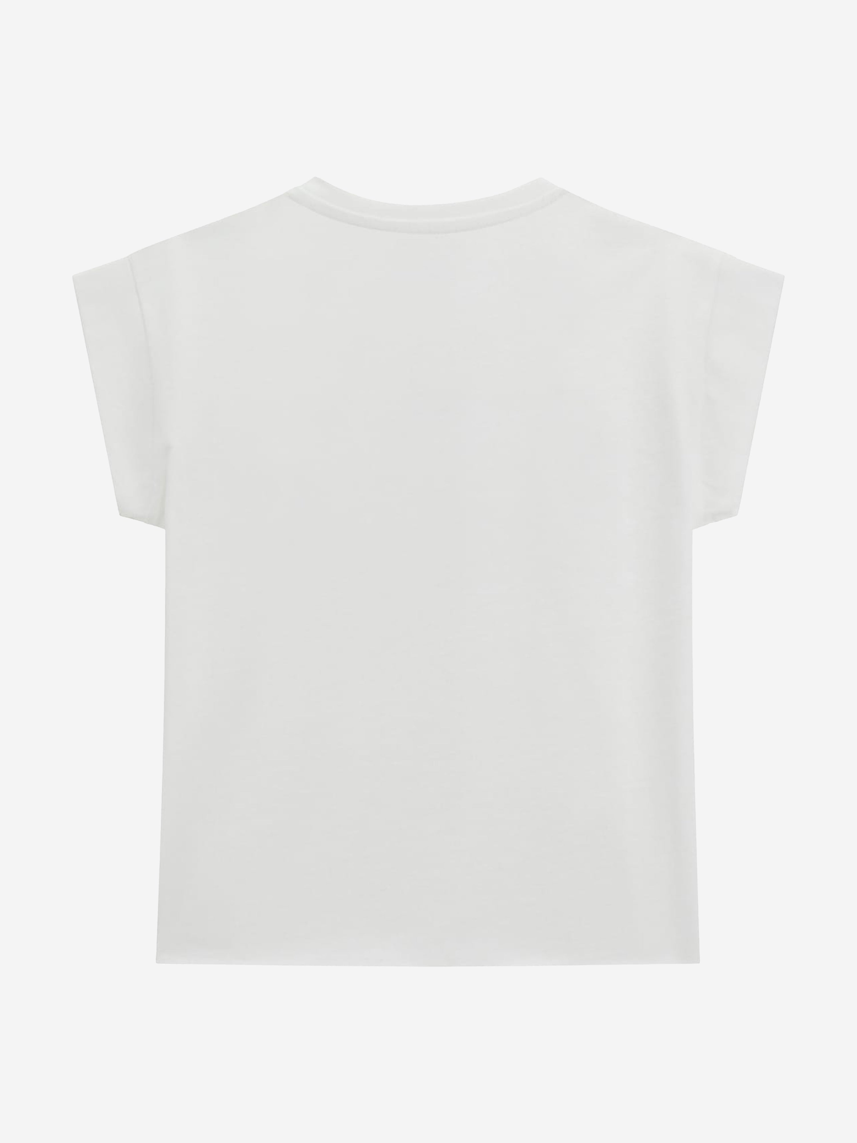 Girls Midi Logo T-Shirt in White