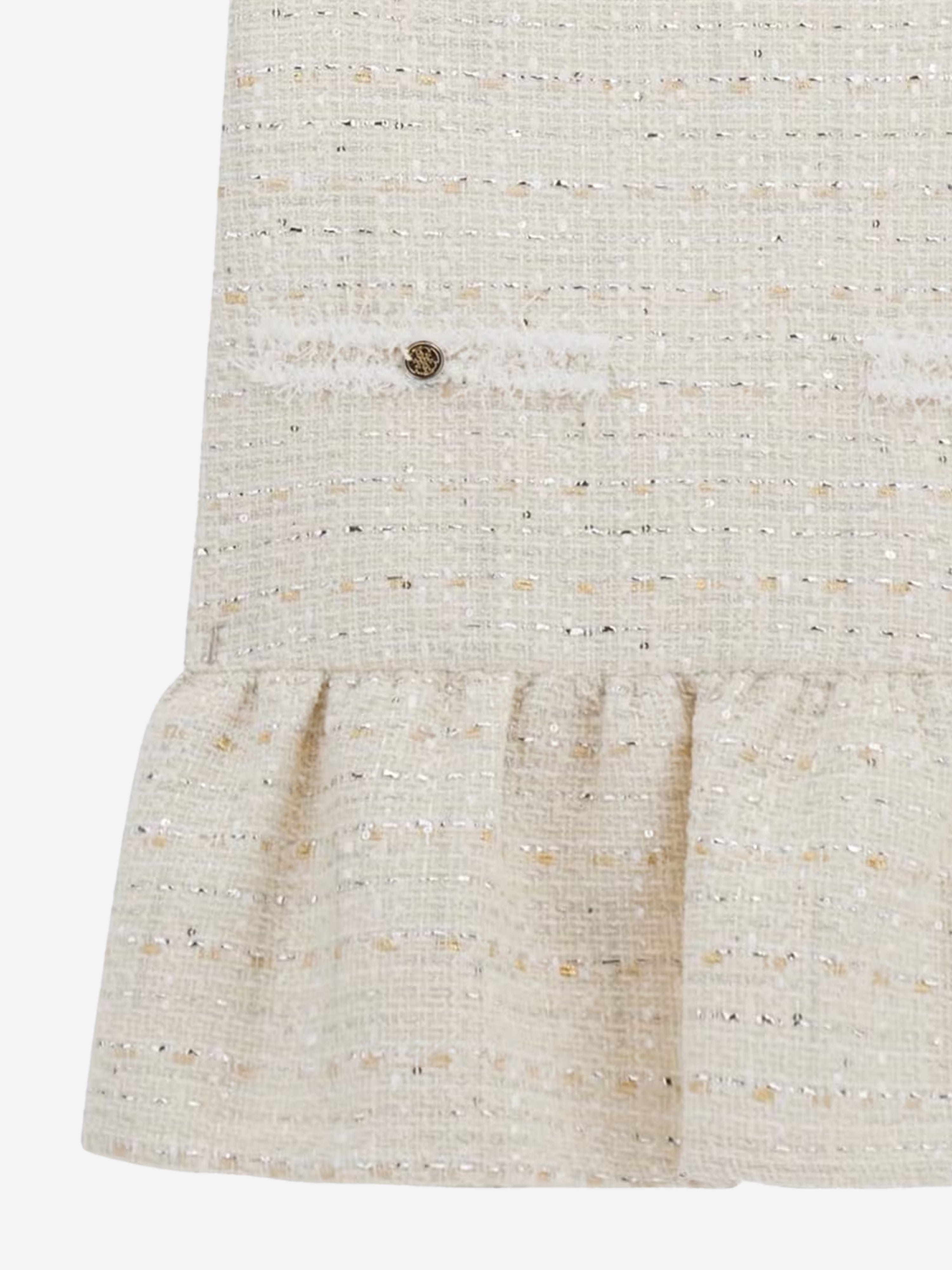 Girls Tweed Dress in Beige