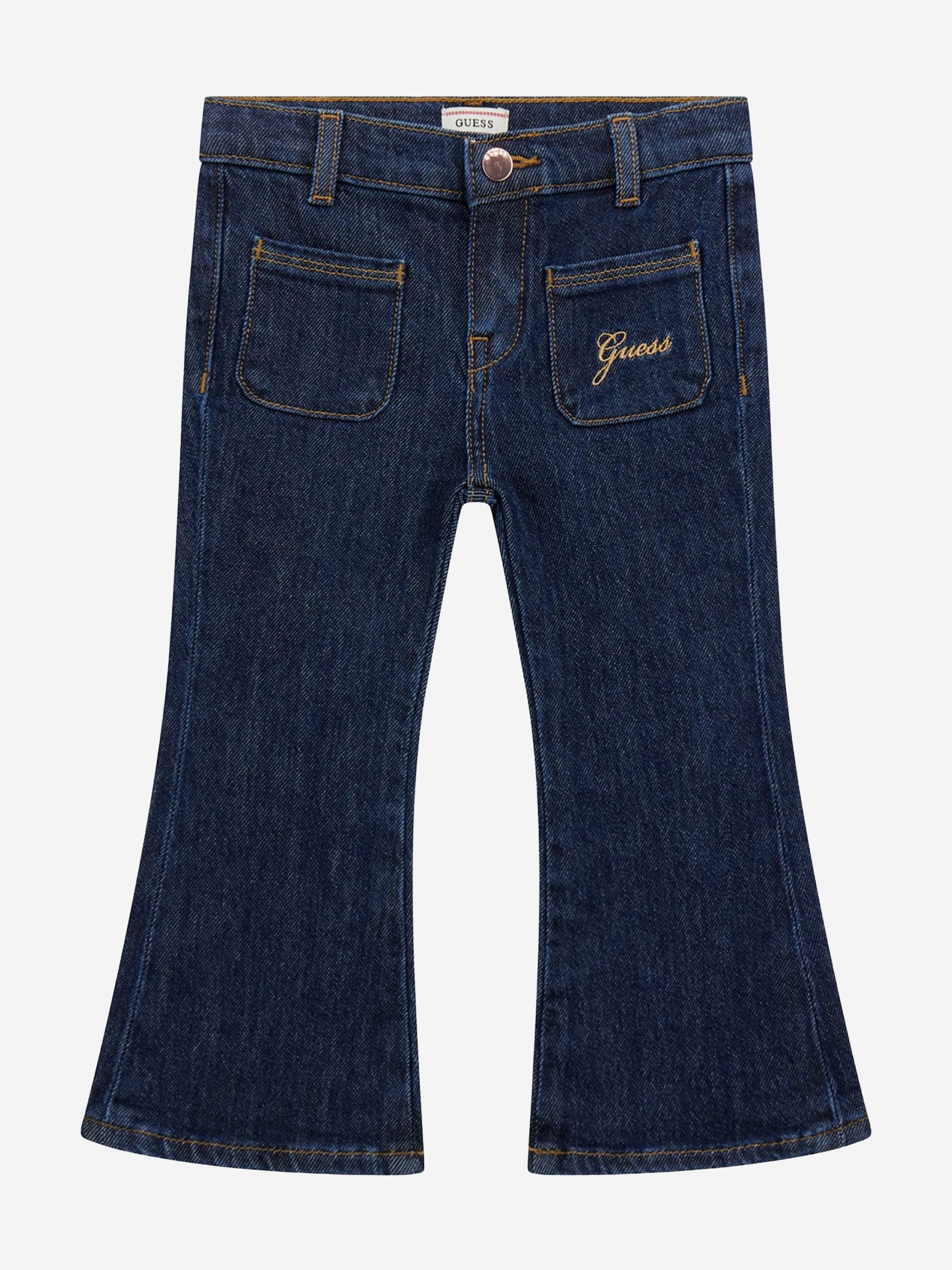 Girls Comfort Denim Flare Fit Jeans in Blue