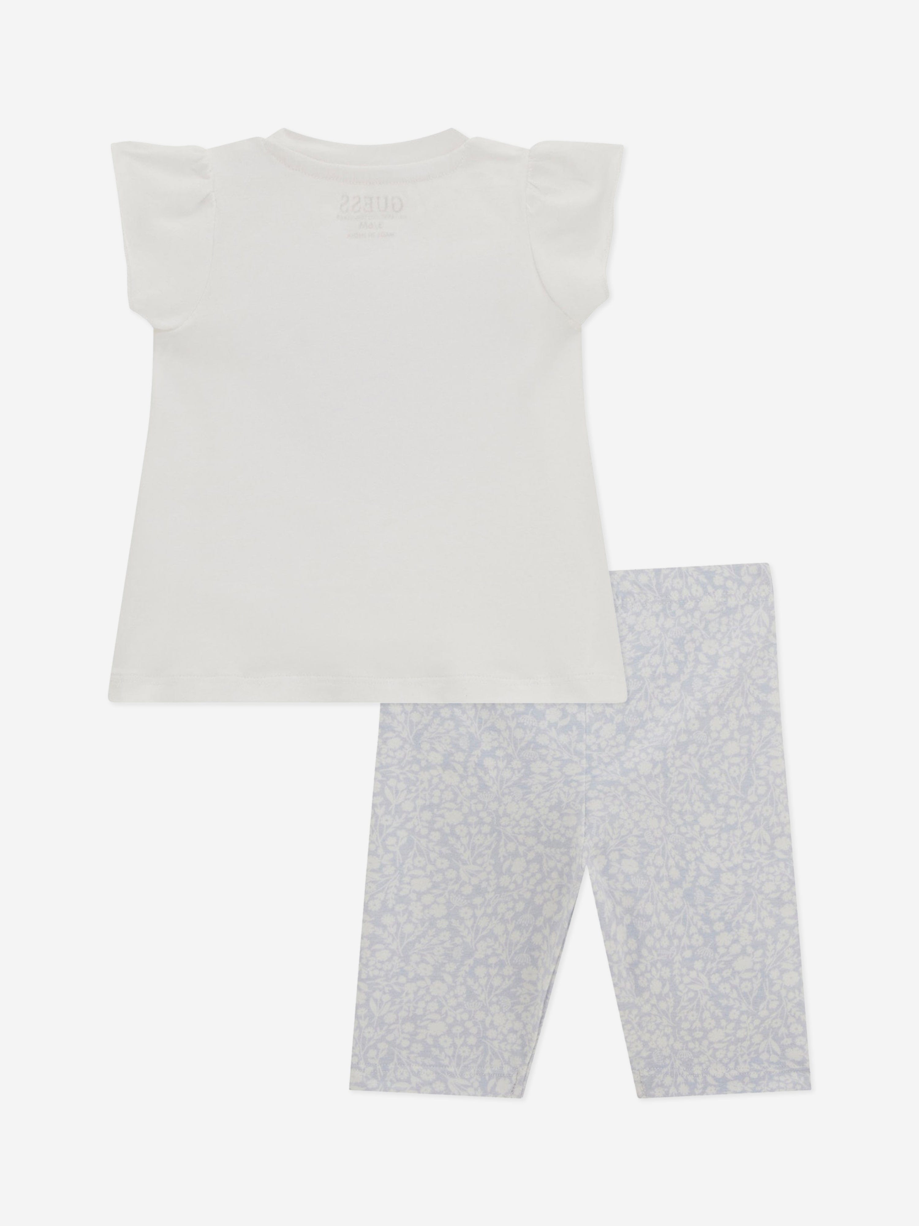 Baby Girls Legging Set in White