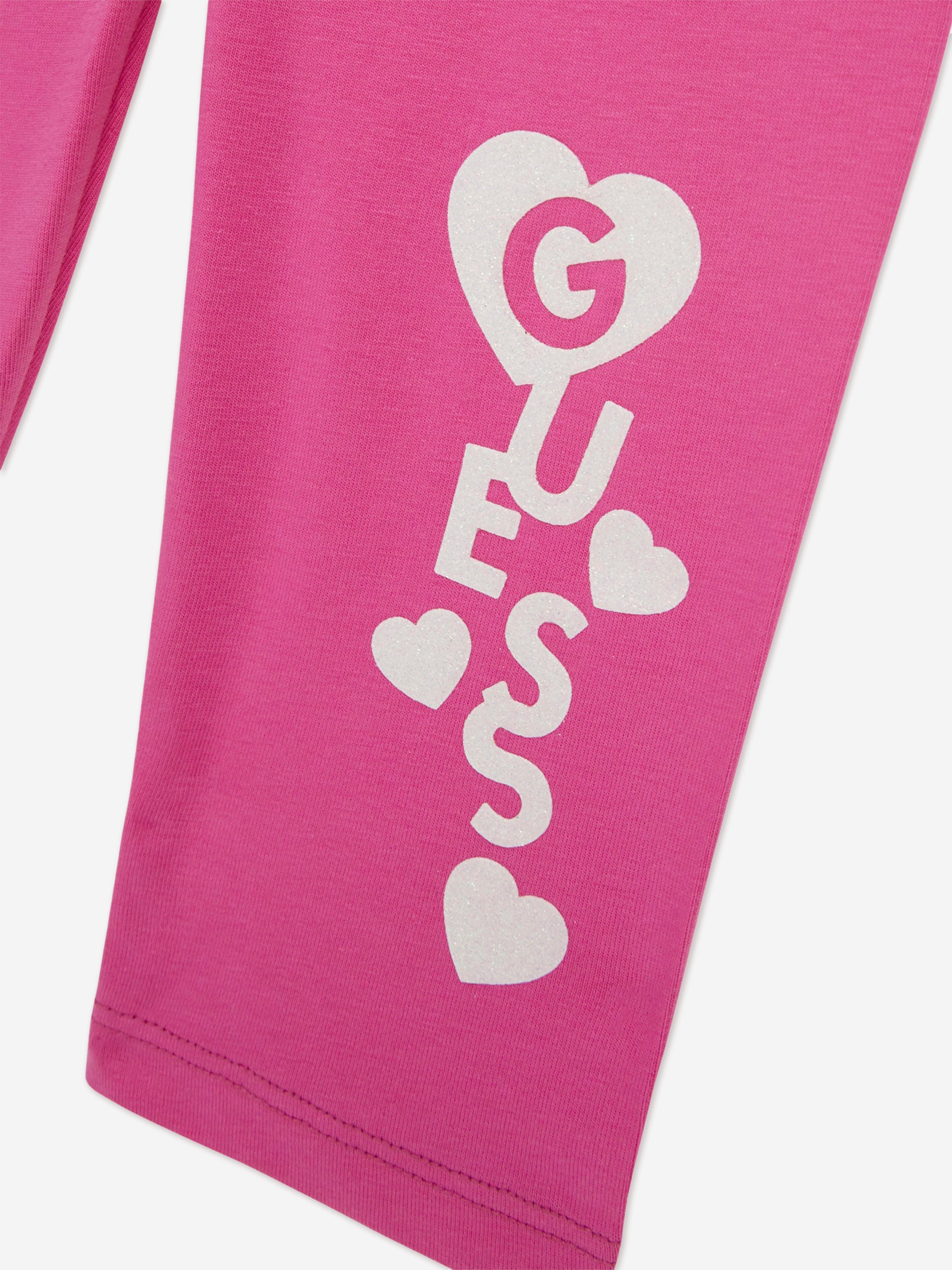 Girls Logo Leggings in Pink