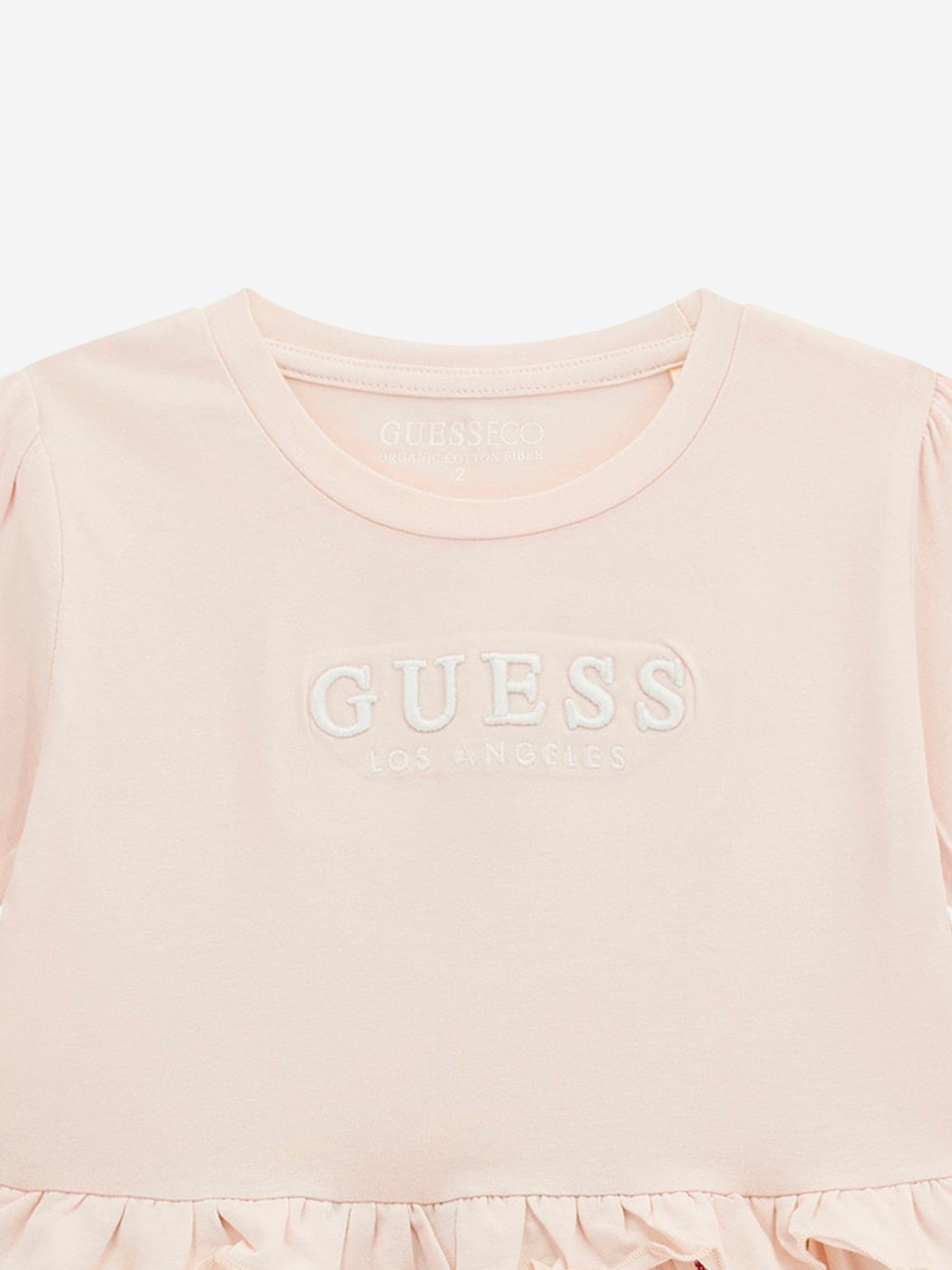 Girls Stretch Jersey Dress in Pink