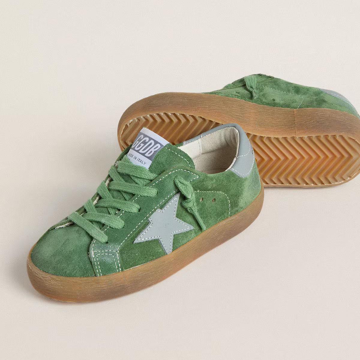 Boys & Girls Green"SUPER STAR"Shoes