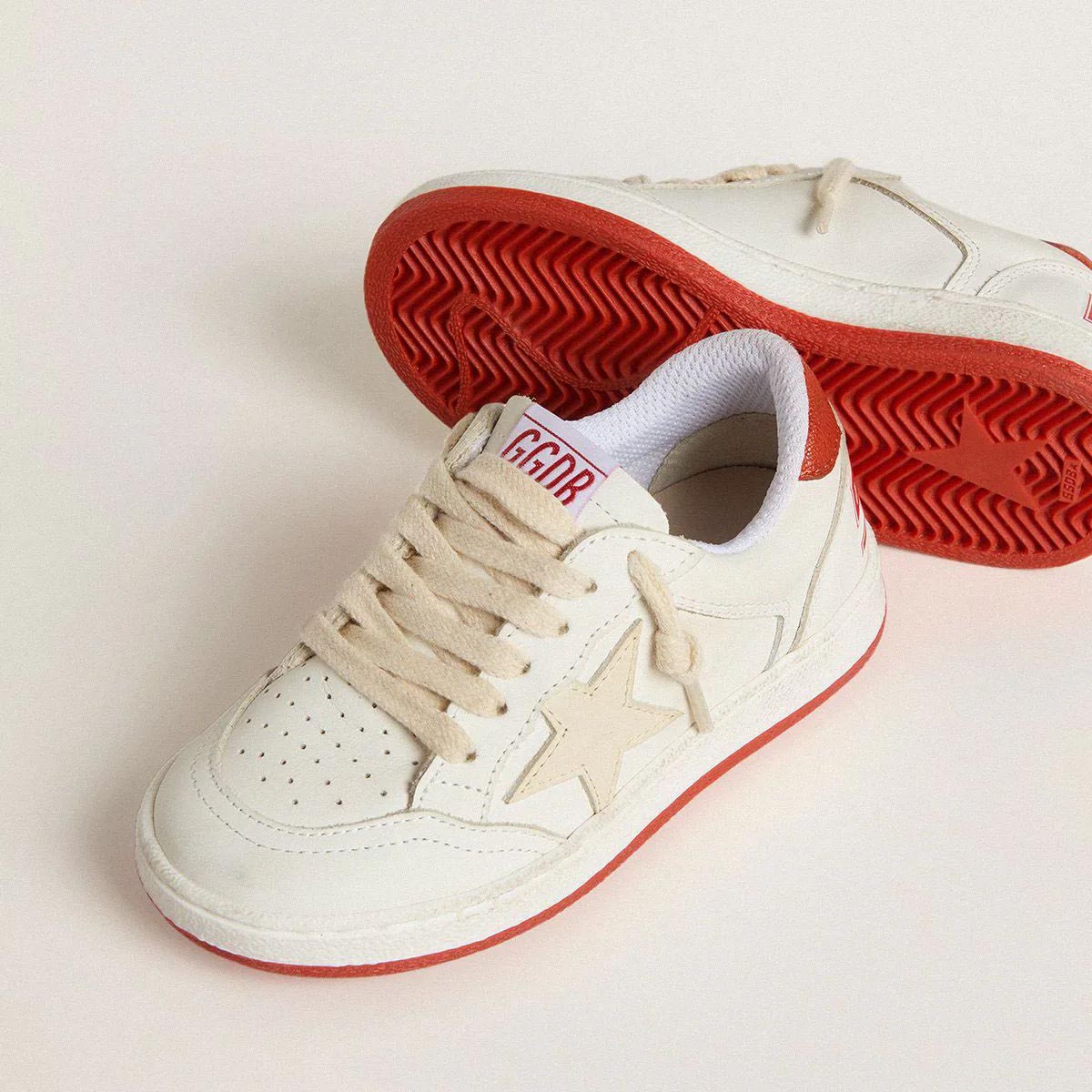 Boys & Girls White"BALL STAR"Shoes