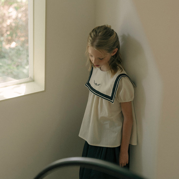 Girls Beige Cotton Shirt