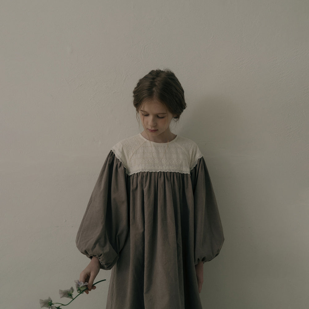 Girls Mocha Corduroy Dress