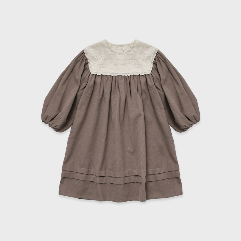 Girls Mocha Corduroy Dress