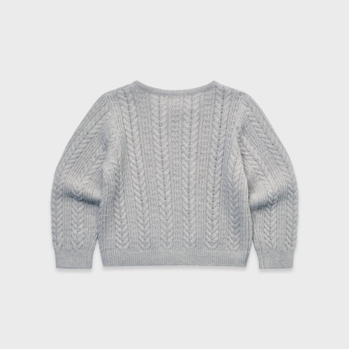 Girls Pale Blue Wool Cardigan