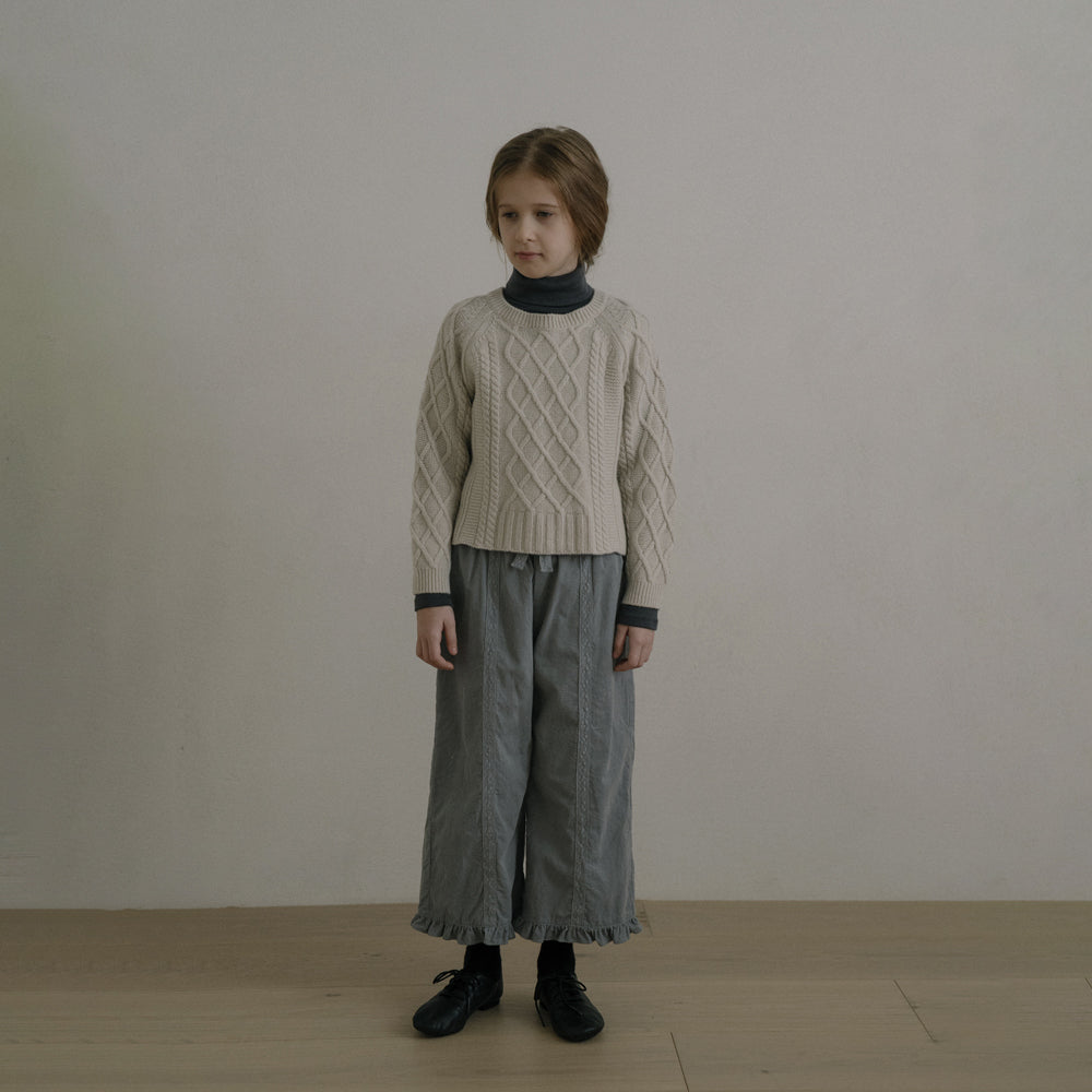 Girls White Wool Sweater