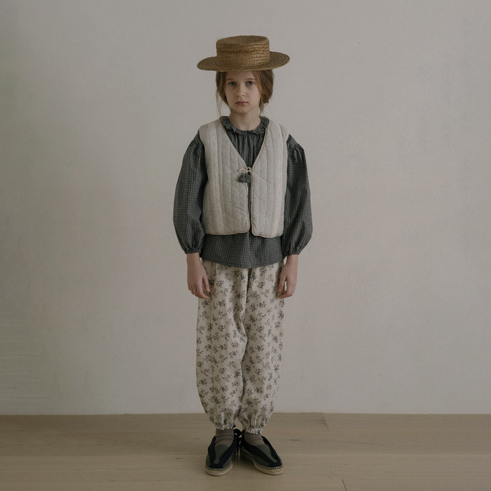 Girls Cream Padded Gilet