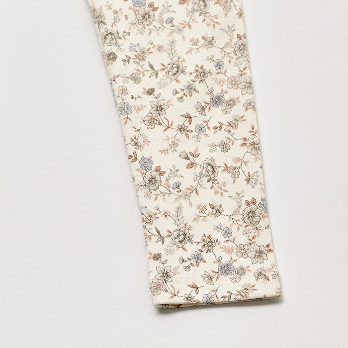 Girls White Floral Cotton Set