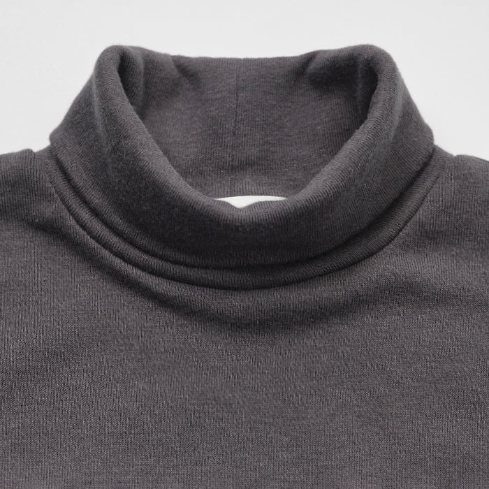 Girls Charcoal Cotton Turtleneck