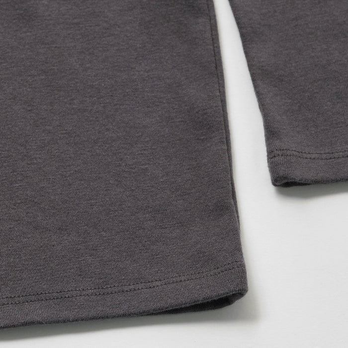 Girls Charcoal Cotton Turtleneck