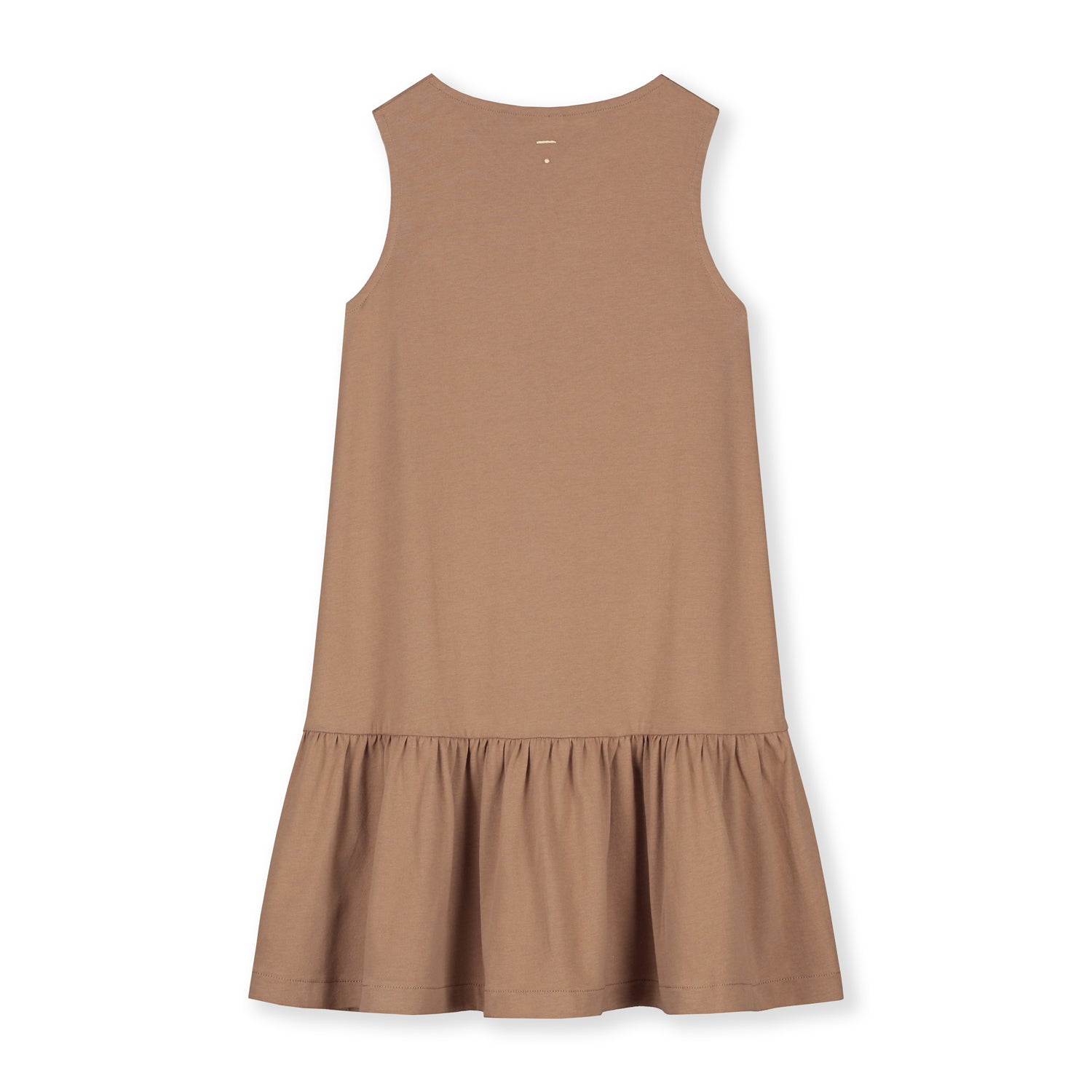 Girls Brown Cotton Dress