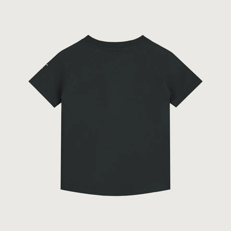 Boys & Girls Black Cotton T-Shirt