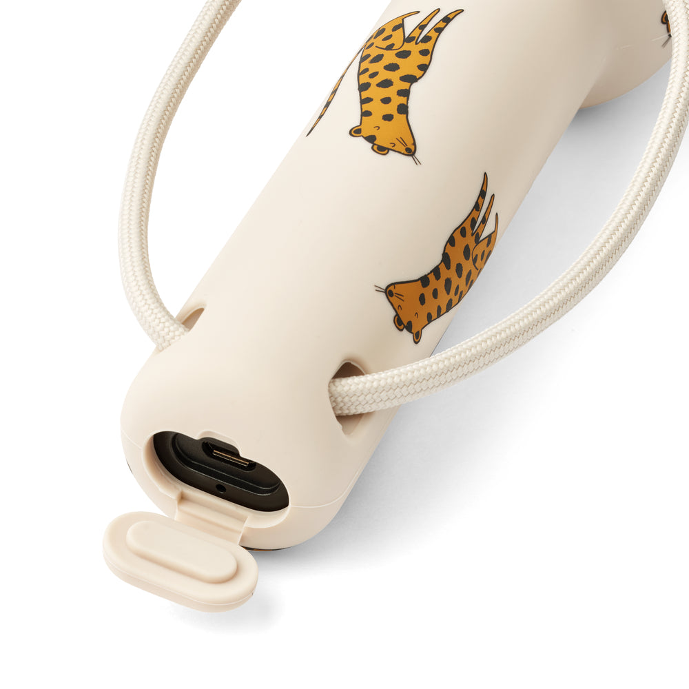 Beige Silicone Rechargable Flashlight