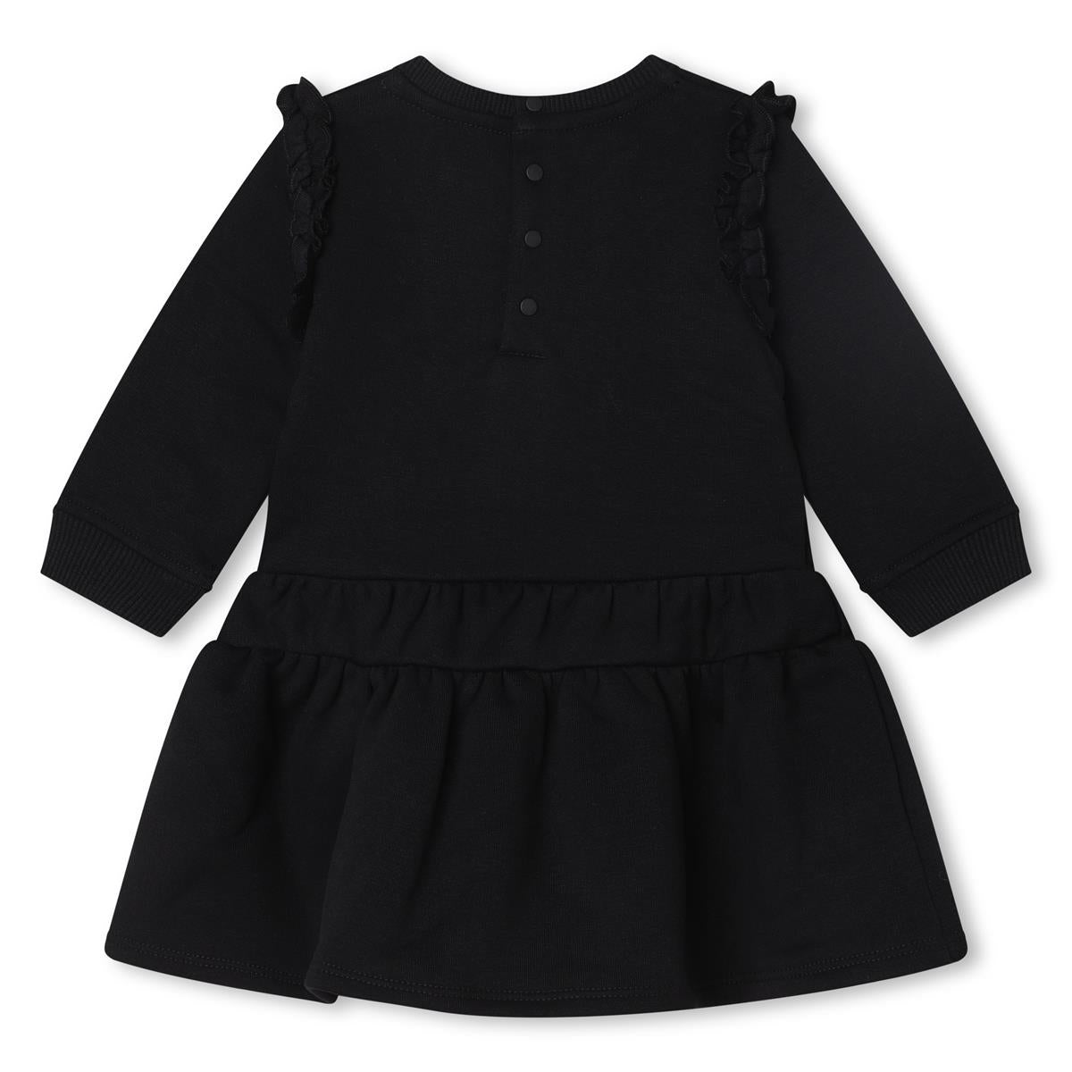 Baby Girls Black Logo Dress