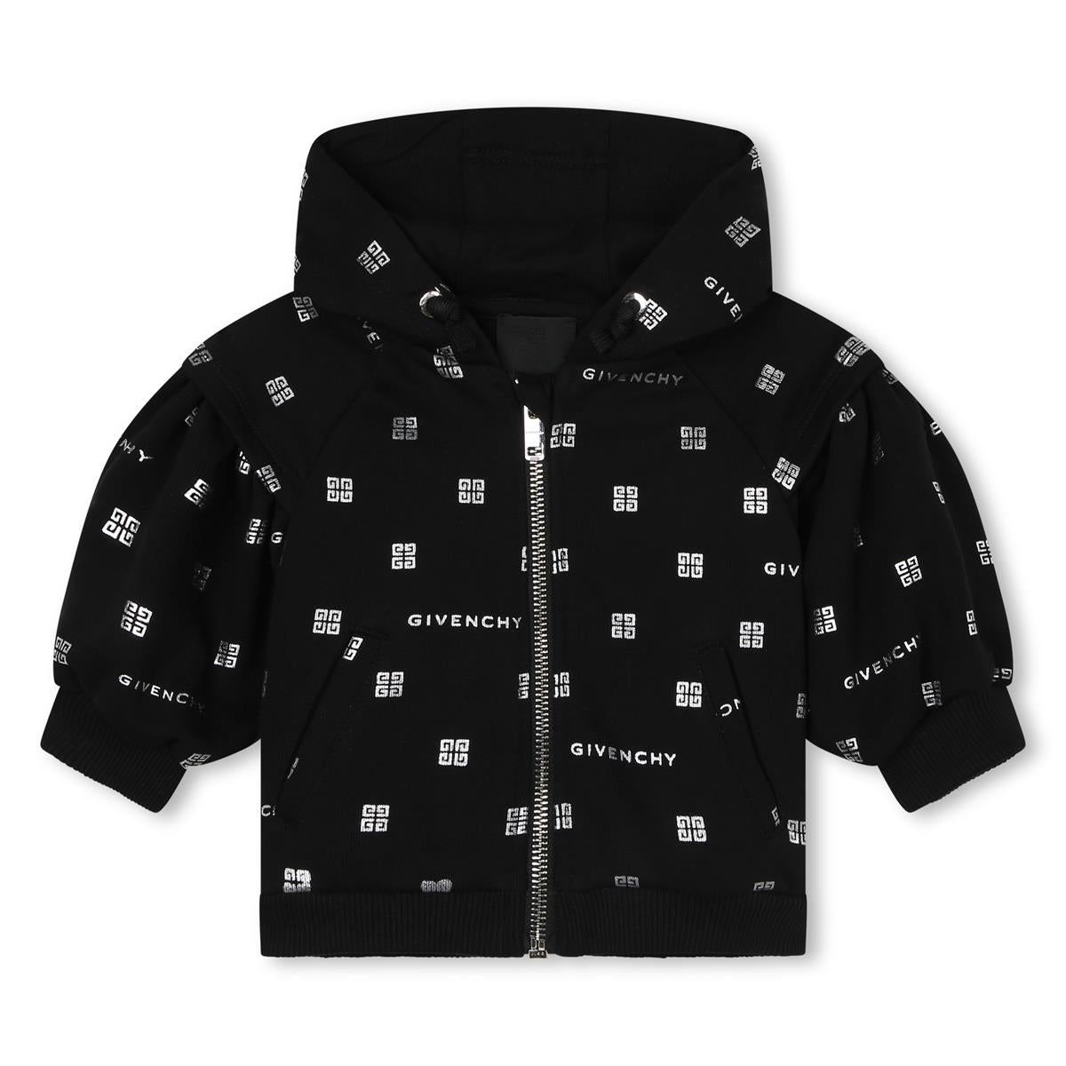 Baby Girls Black Zip-Up Top