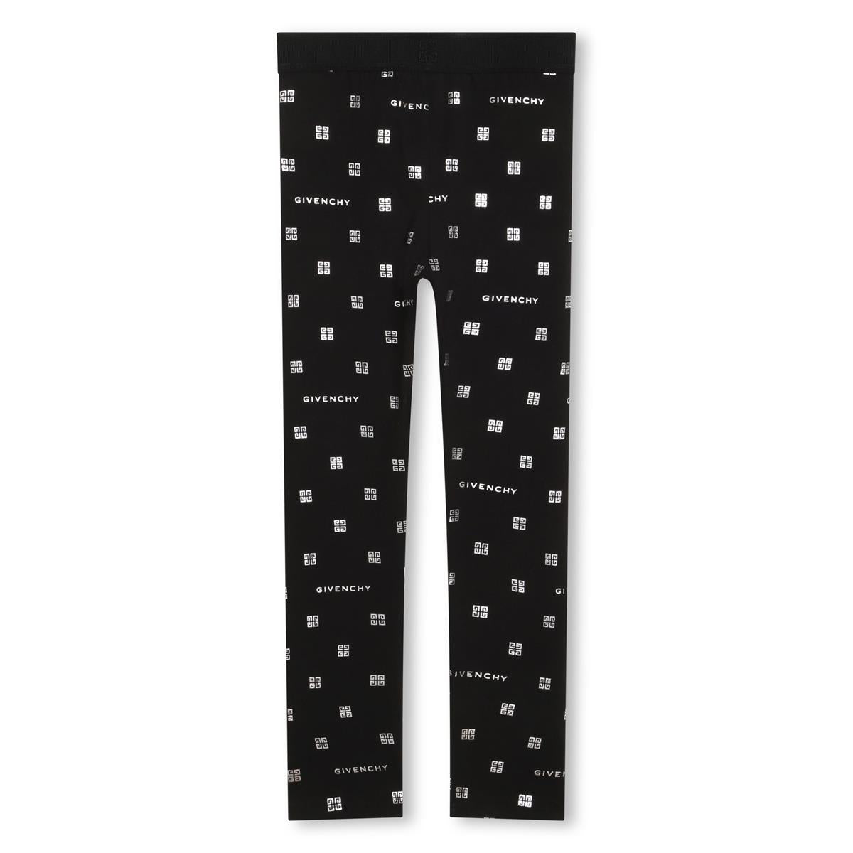 Girls Black Logo Leggings
