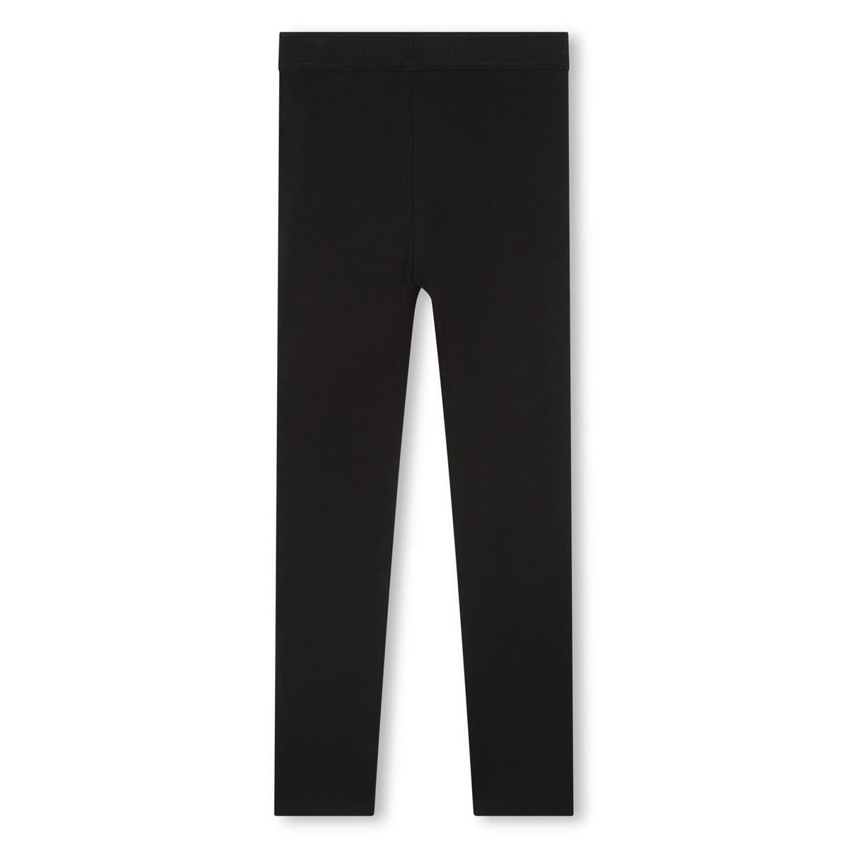 Girls Black Cotton Leggings