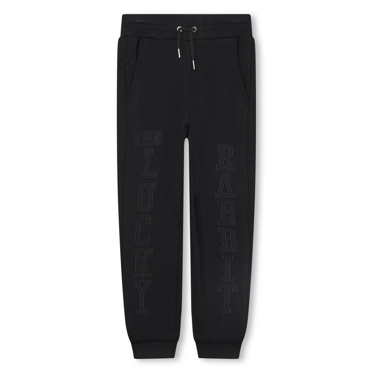 Girls Black Cotton Trousers