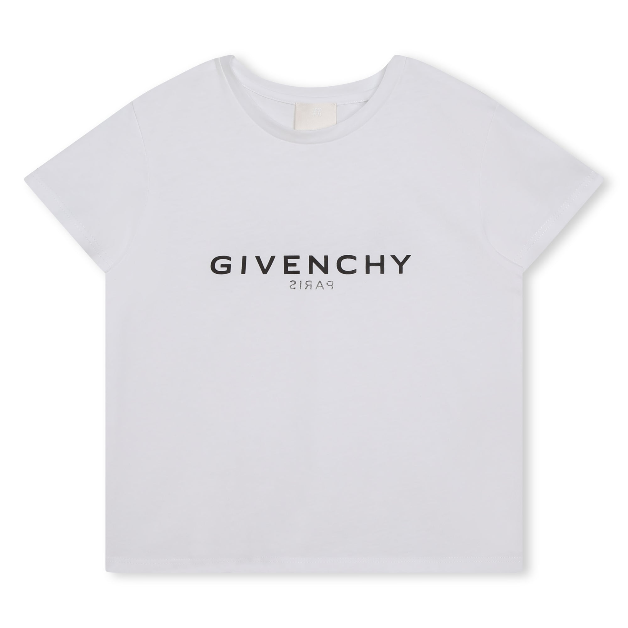 Girls White Logo Cotton T-Shirt