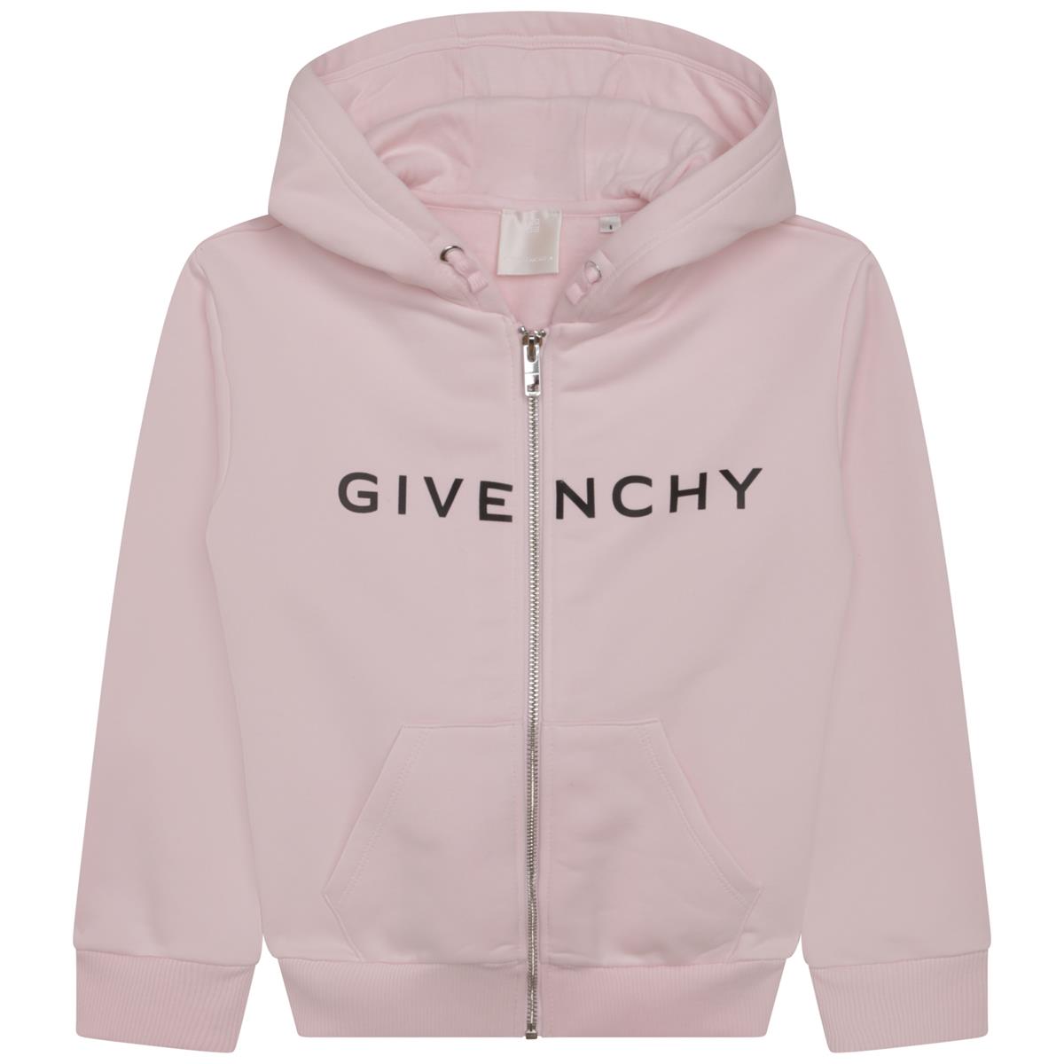 Girls Pink Zip-Up Top