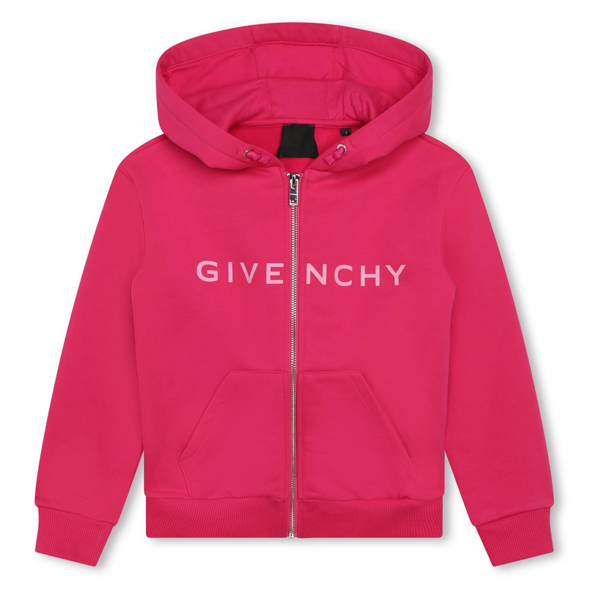 Girls Fuchsia Zip-Up Top