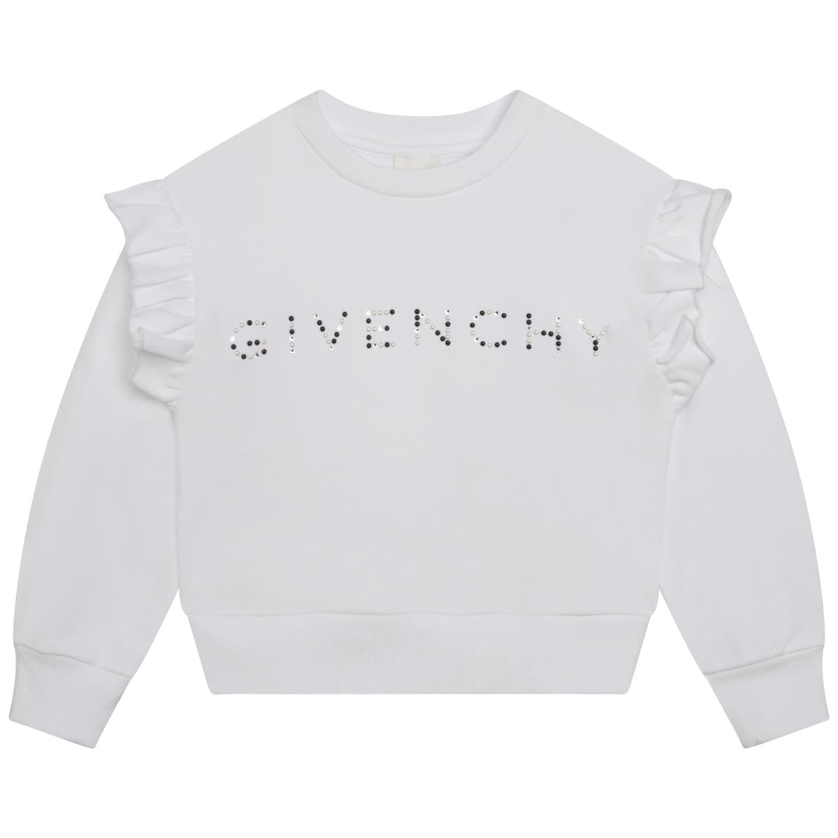 Girls White Logo Sweatshirt