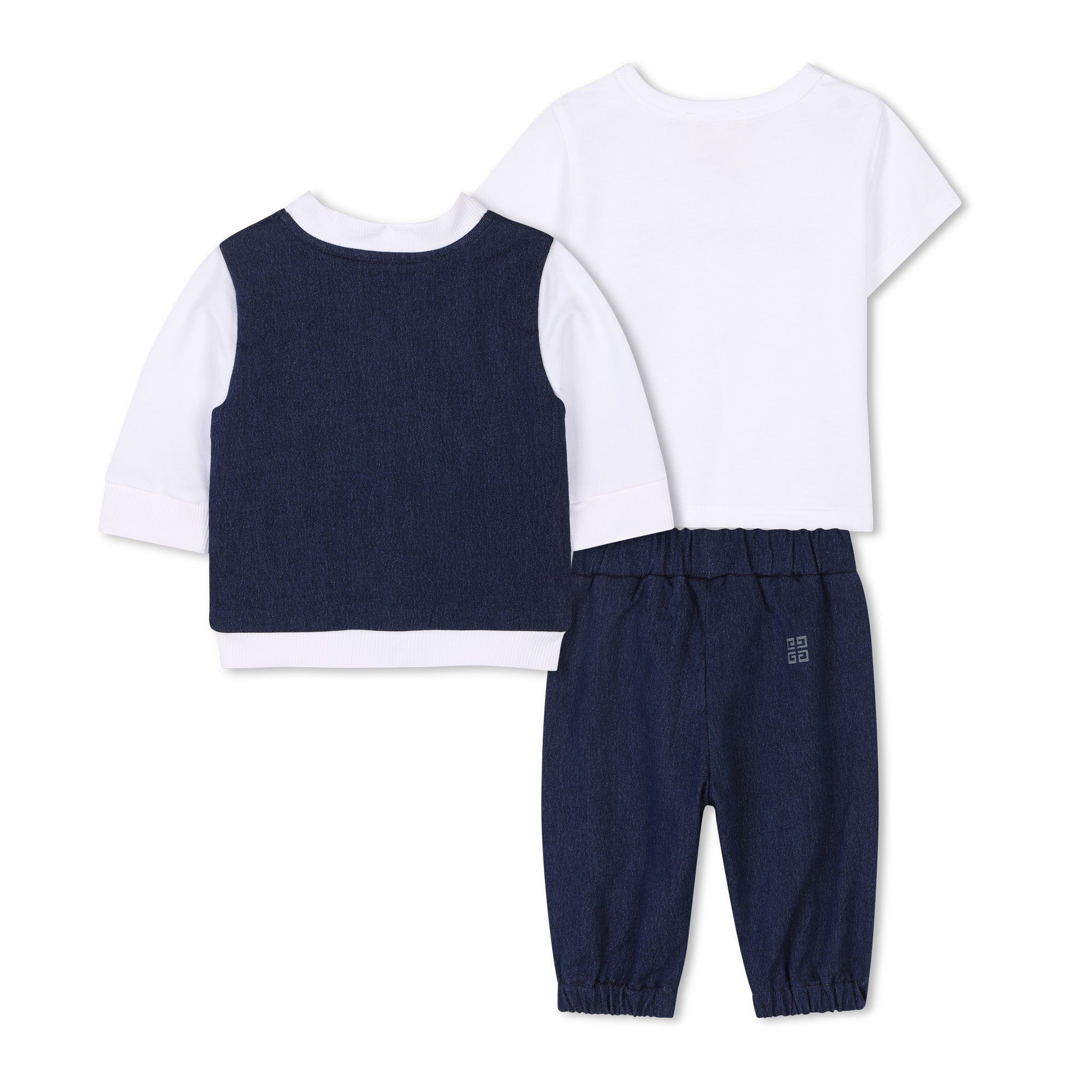 Baby Boys Navy Blue Cotton Gift Set(3 Pack)