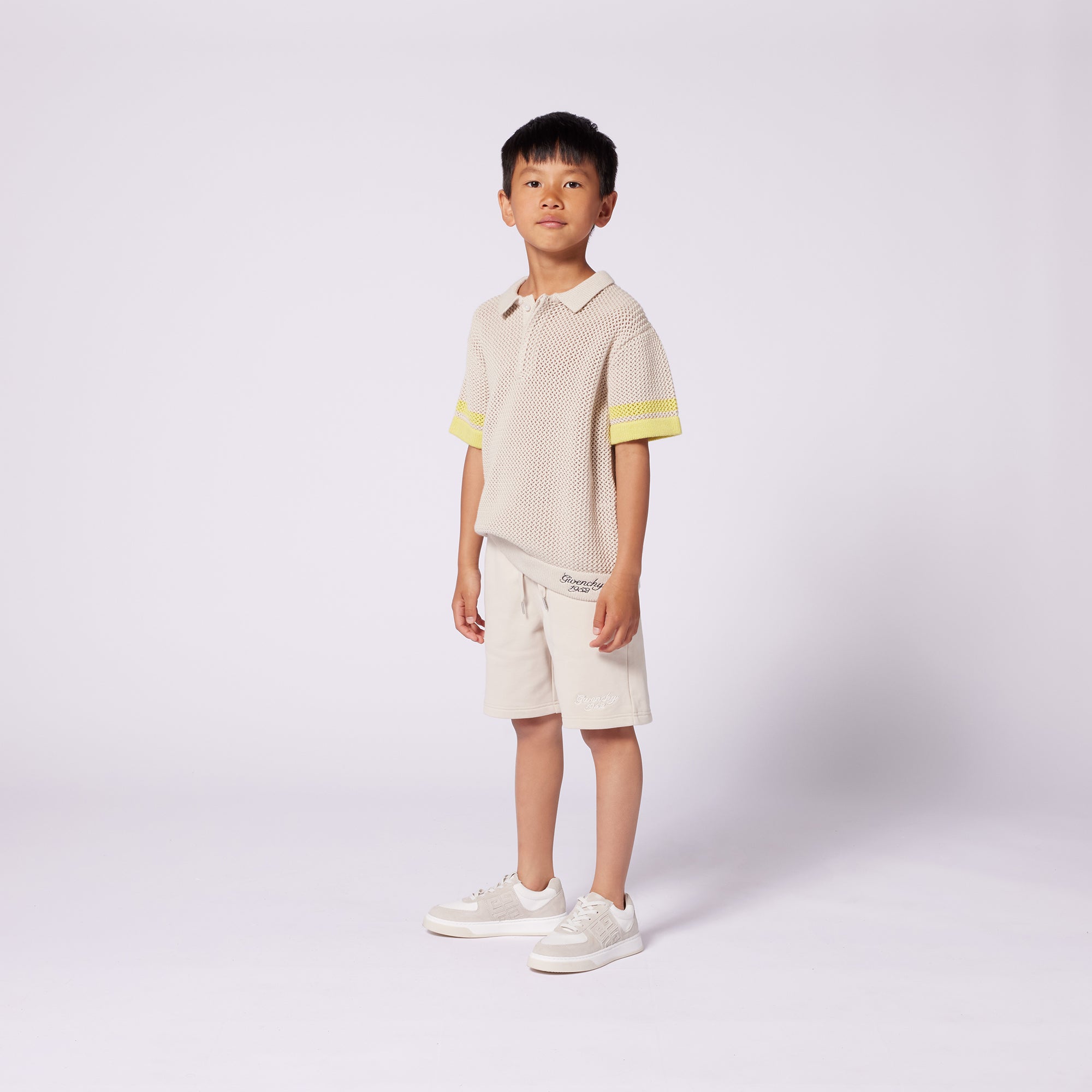 Boys Beige Cotton Shorts