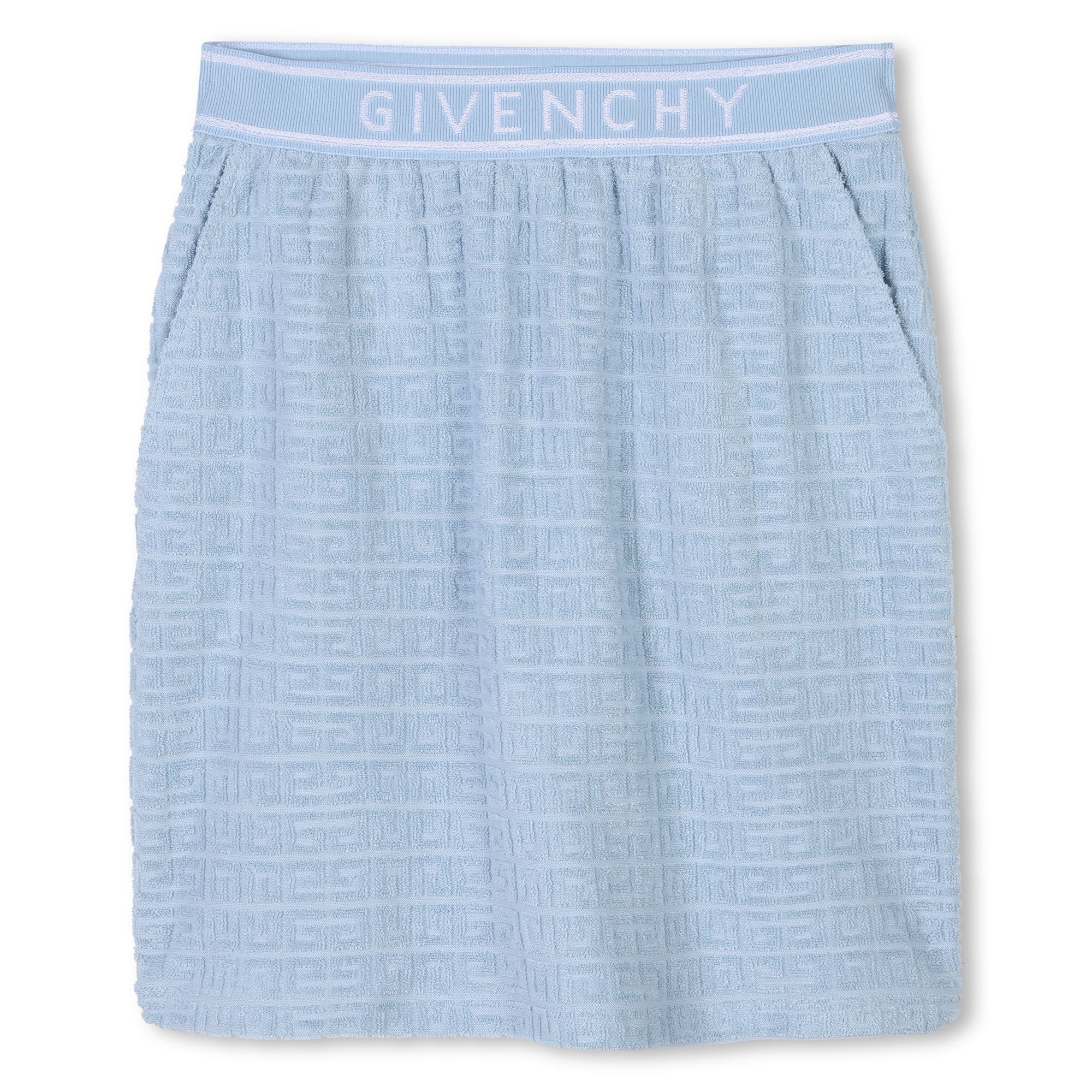 Girls Blue Cotton Skirt Set