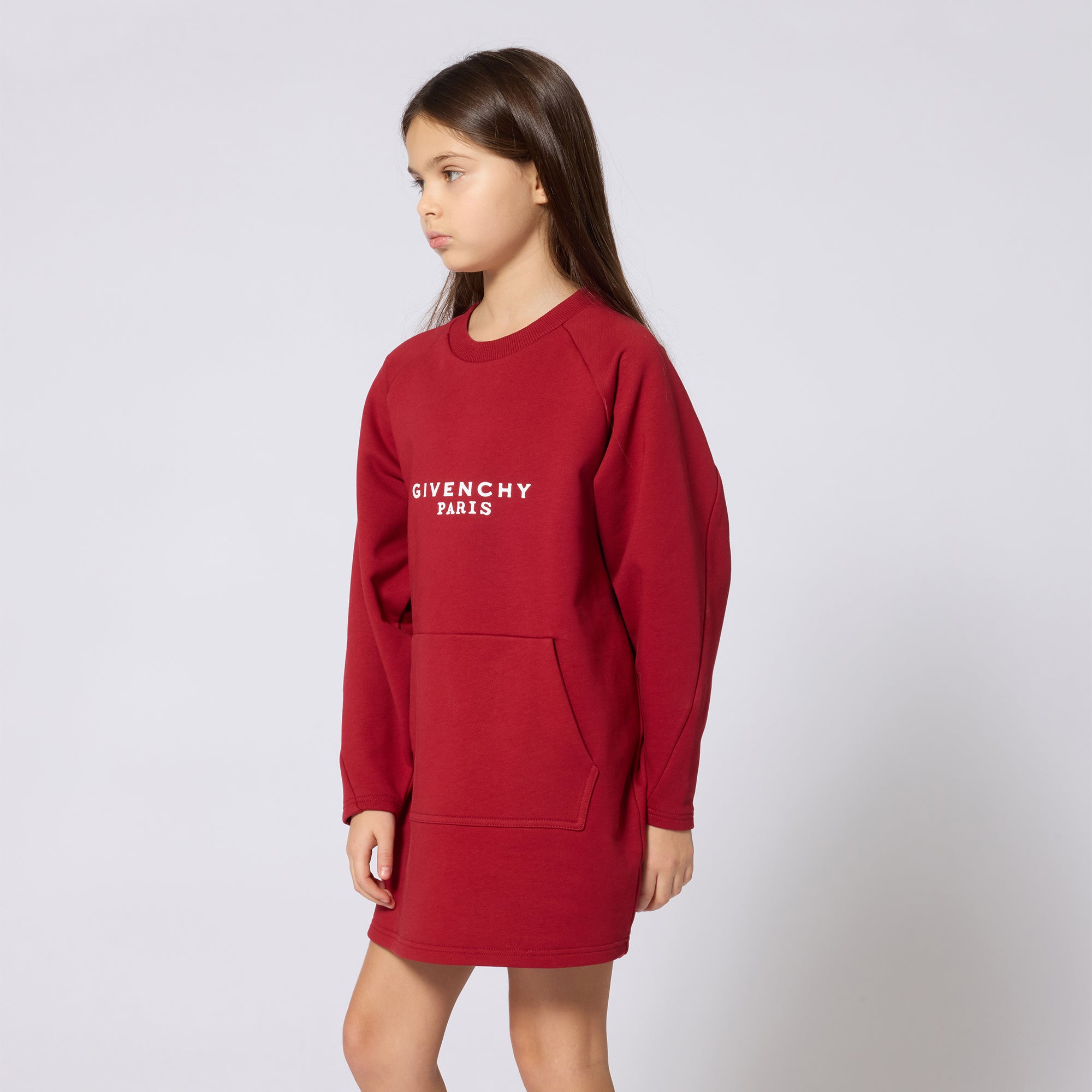 Girls Red Logo Cotton Dress