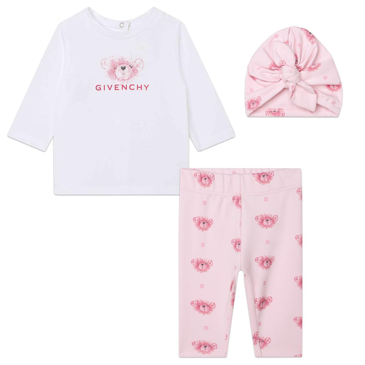 Baby Girls White Printed Cotton Set