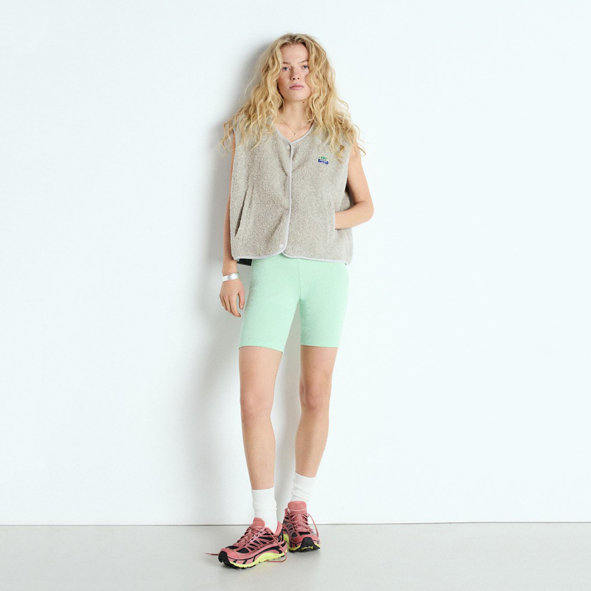 Women Grey Sherpa Gilet