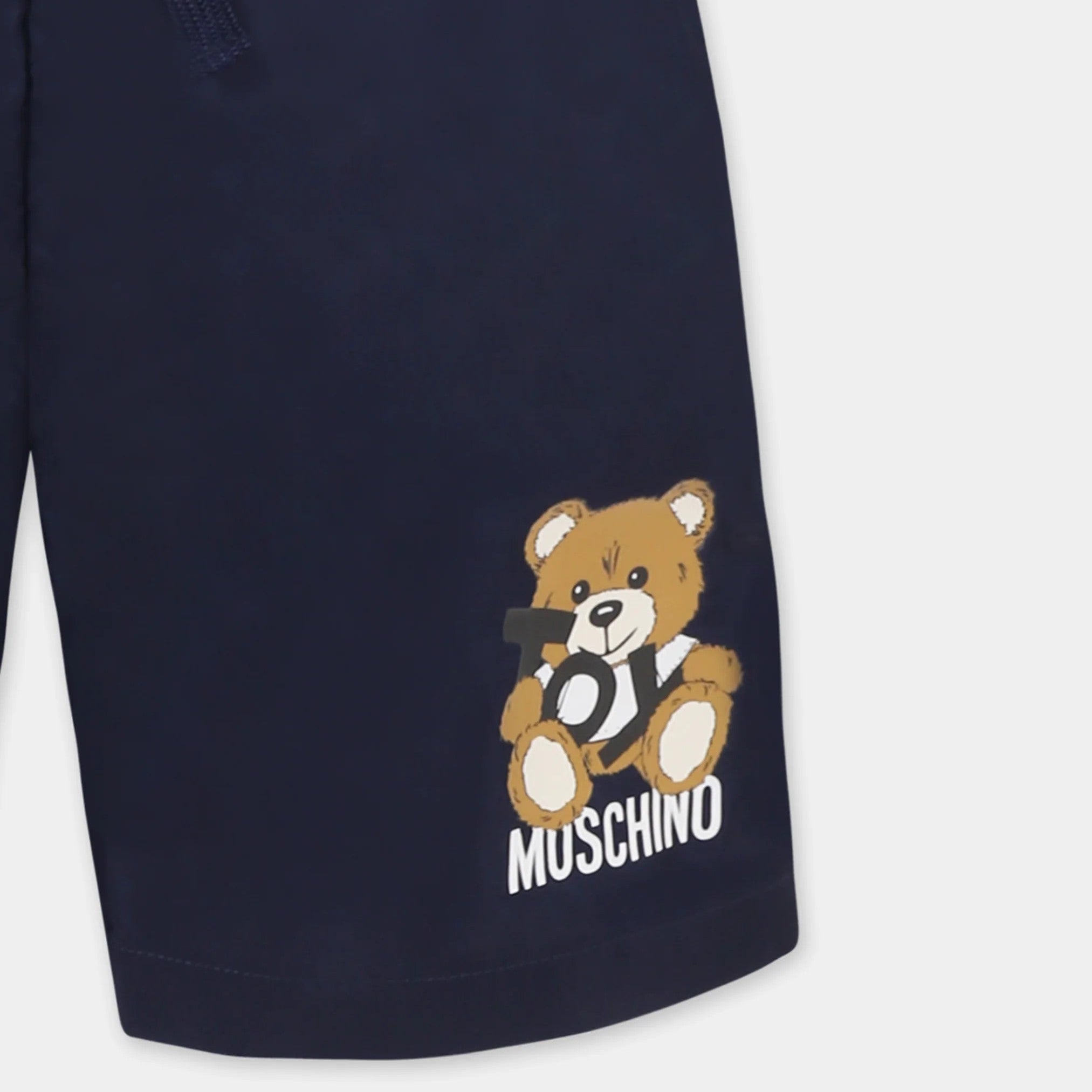 Boys Navy Printed Swim Shorts