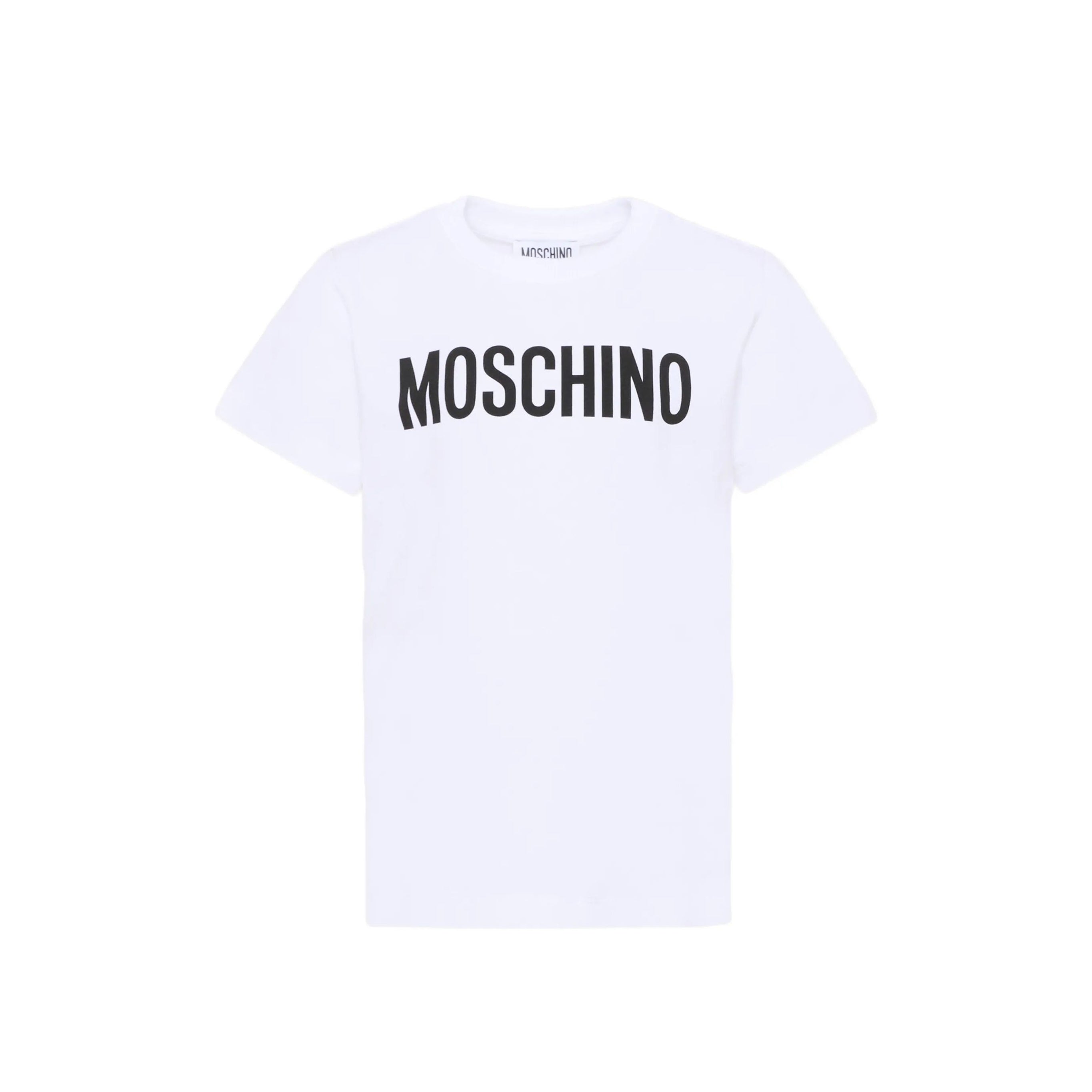 Boys & Girls White Logo Cotton T-Shirt