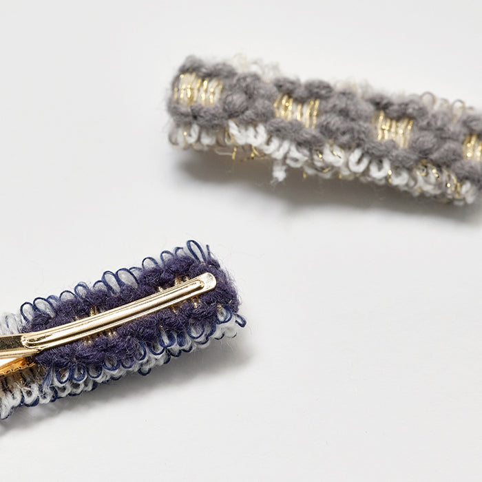 Girls Navy & Grey Hair Clips(2 Pack)
